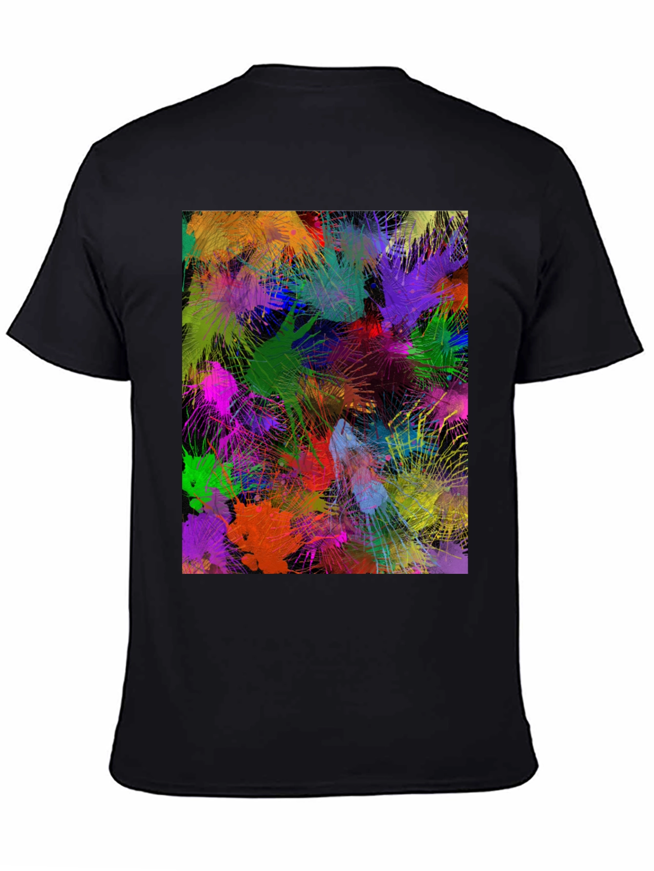 Abstract Art T-Shirt: Vibrant Splatter Design