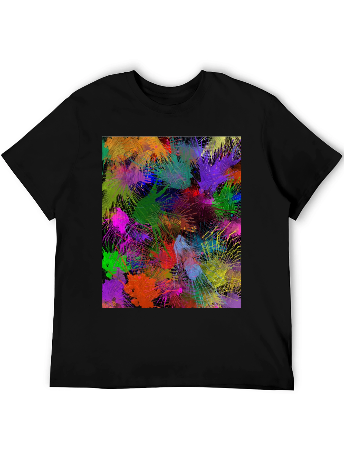 Abstract Art T-Shirt: Vibrant Splatter Design
