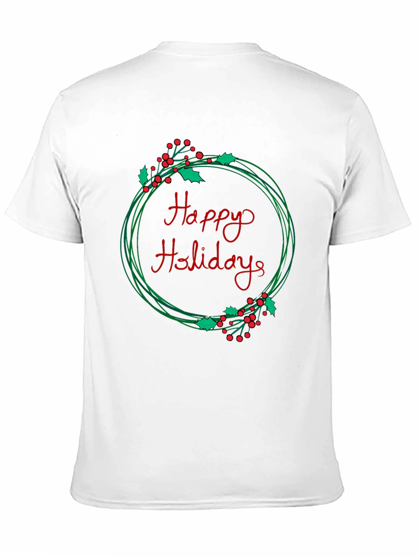 Happy Holidays Wreath Graphic Tee