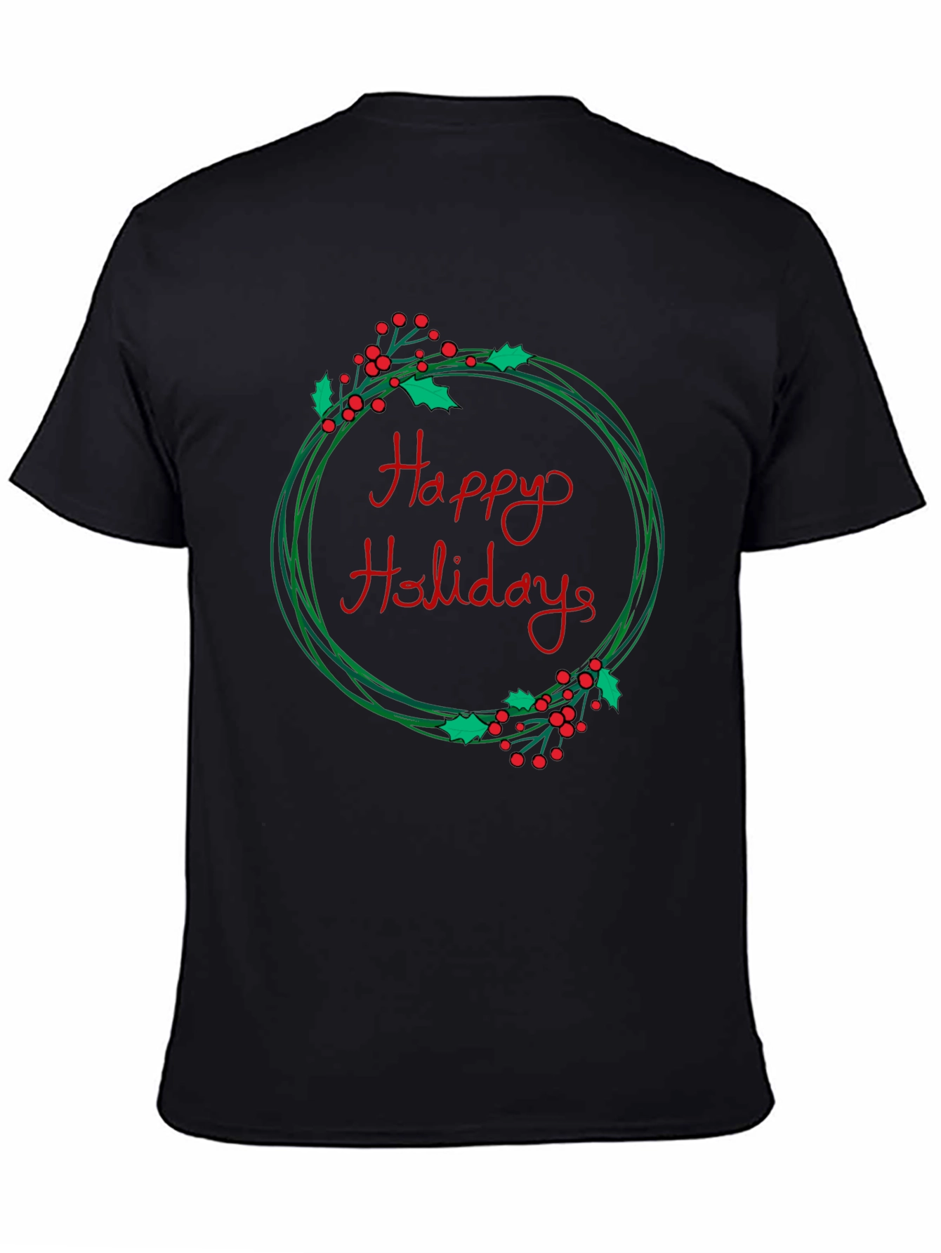 Happy Holidays Wreath Graphic Tee