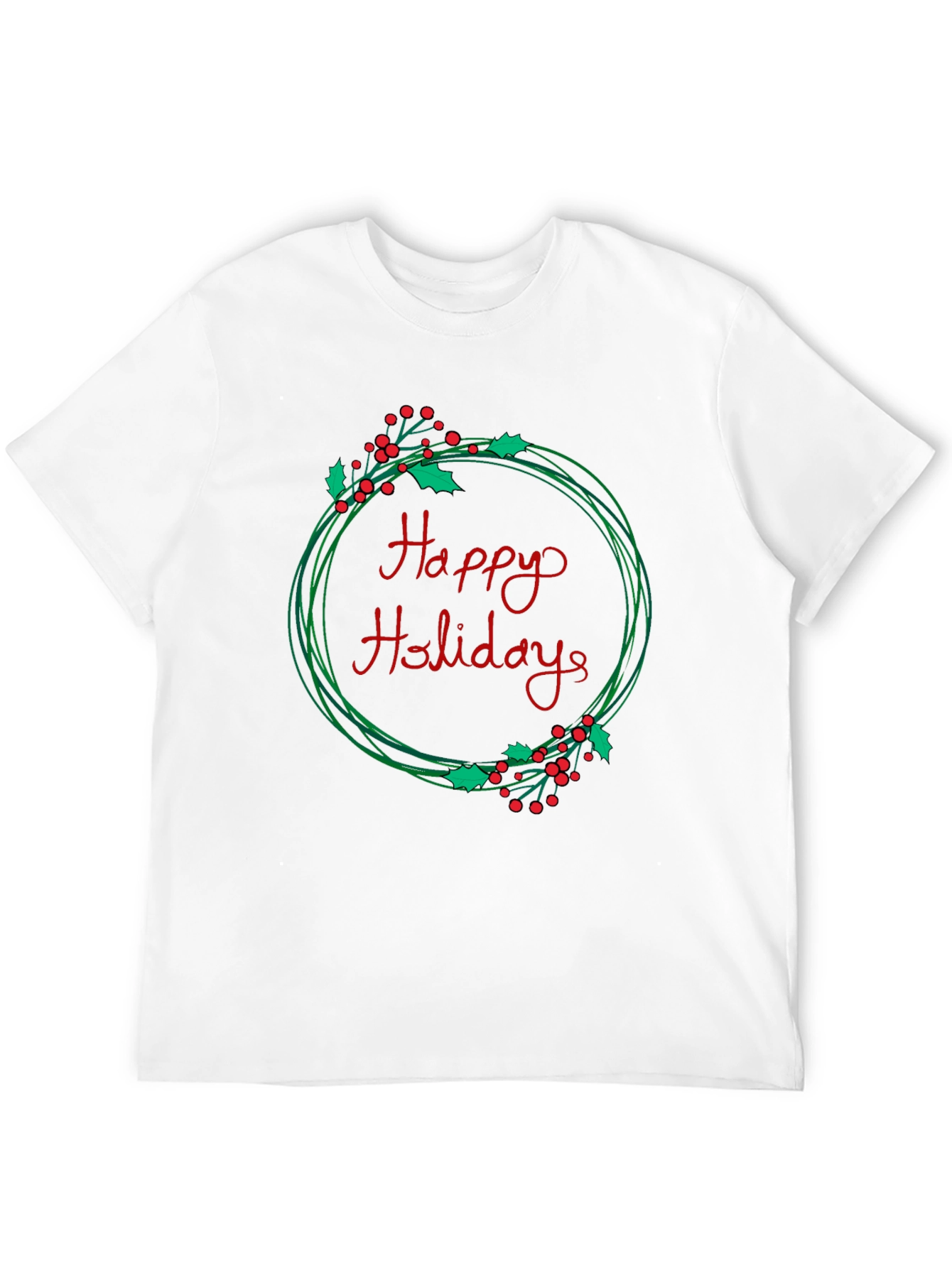 Happy Holidays Wreath Graphic Tee