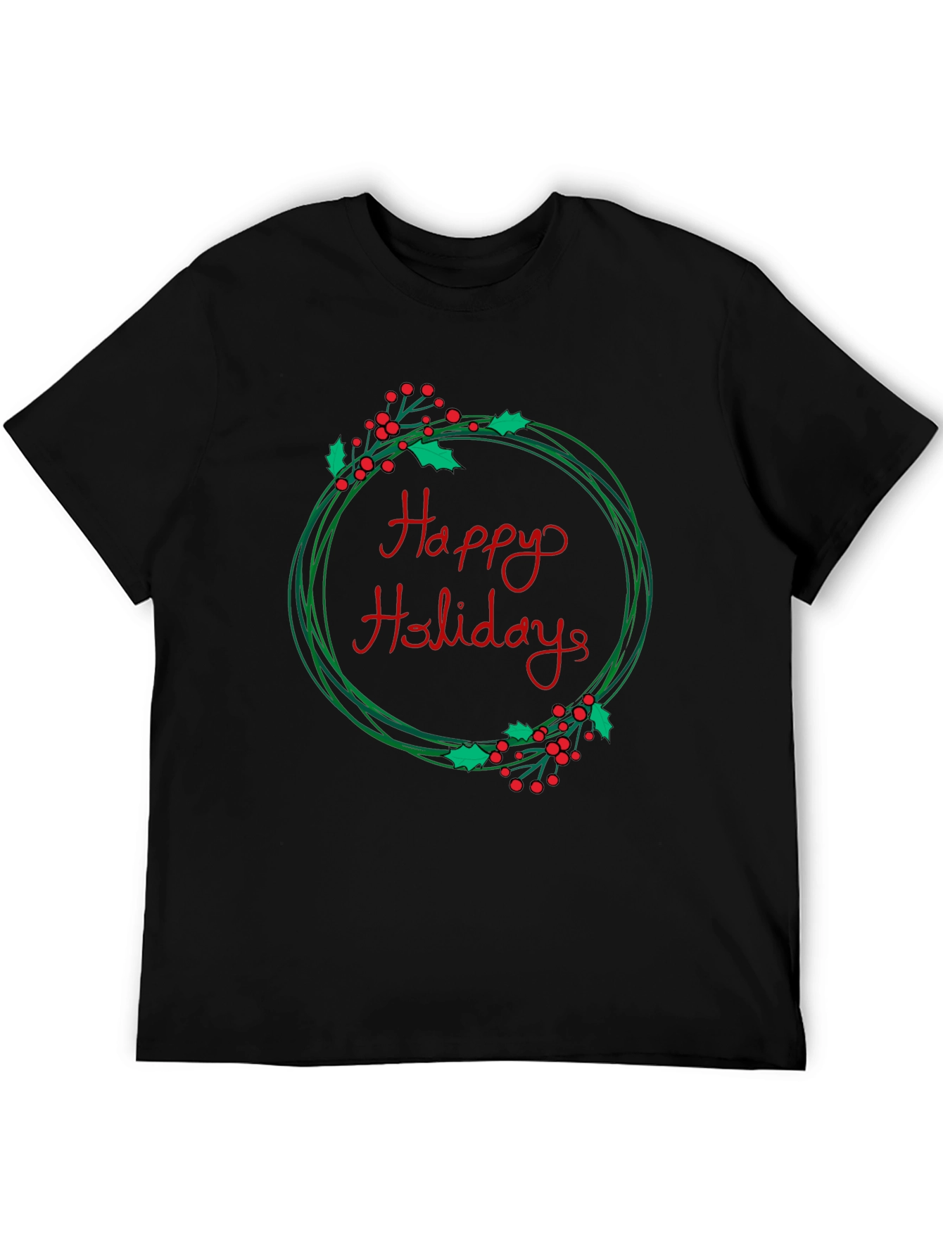 Happy Holidays Wreath Graphic Tee