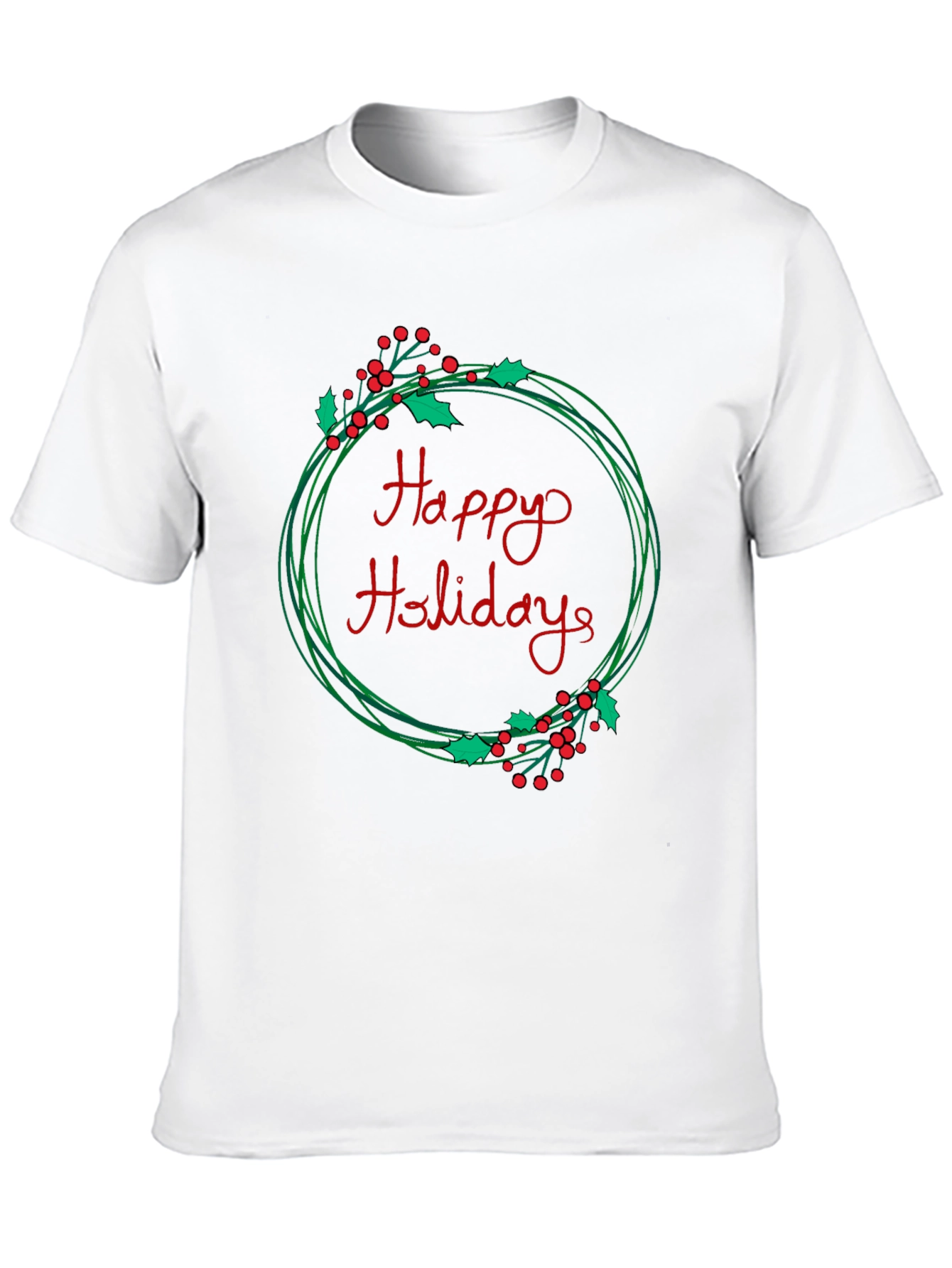 Happy Holidays Wreath Graphic Tee