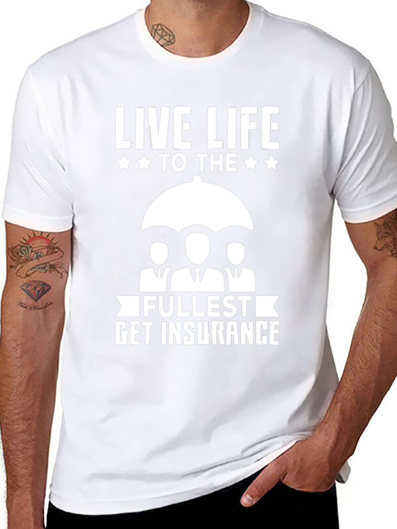 Live Life Get Insurance Graphic Tee