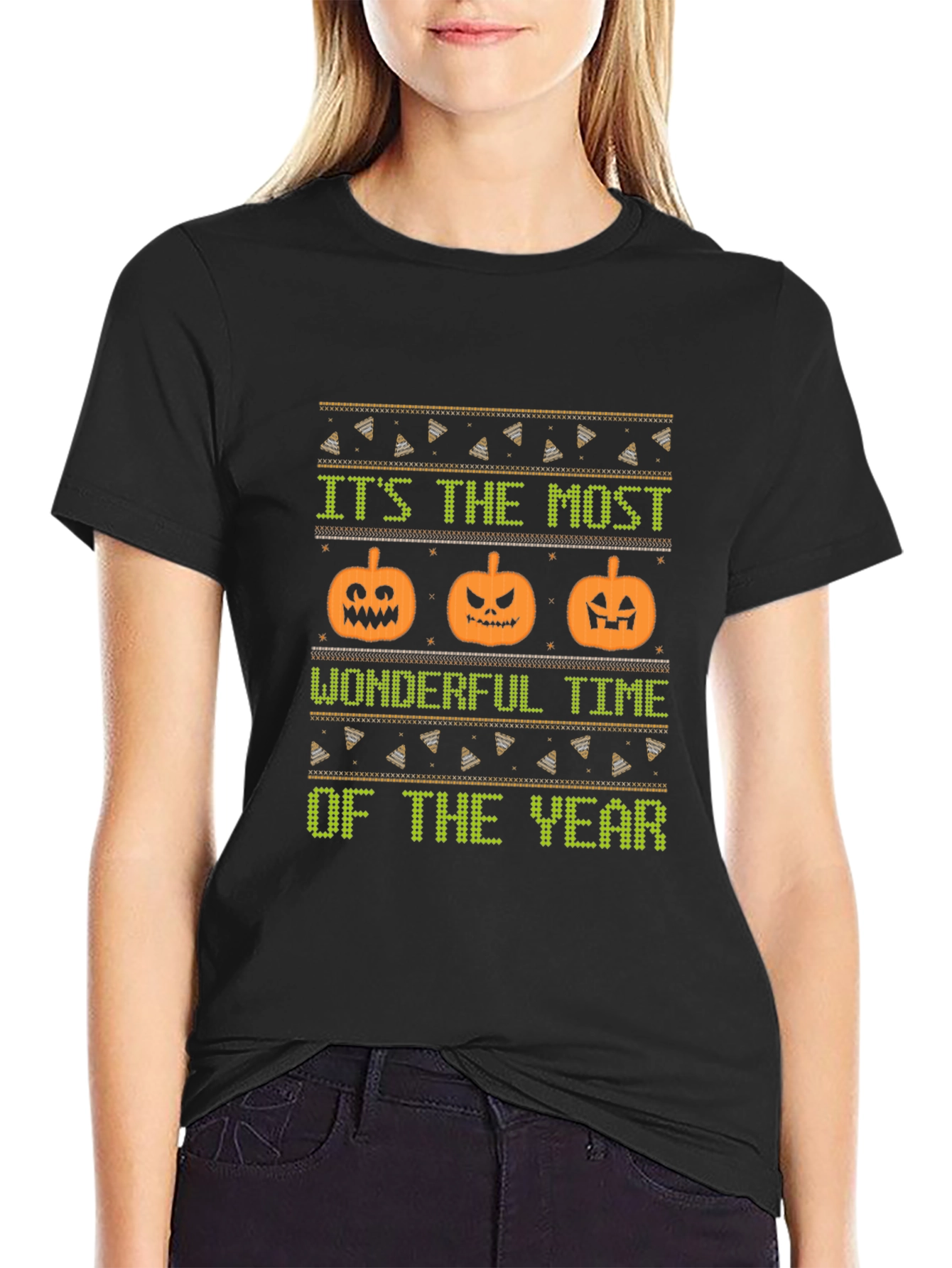 Halloween Pumpkin Ugly Sweater T-Shirt