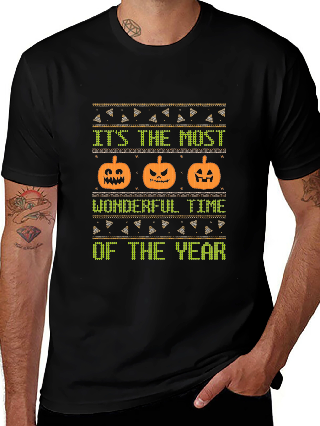 Halloween Pumpkin Ugly Sweater T-Shirt