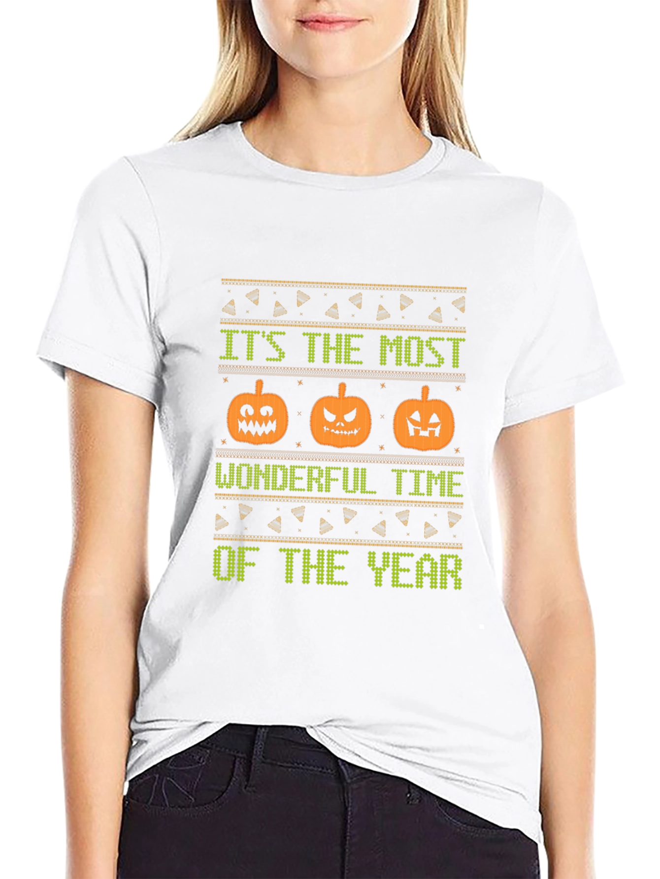 Halloween Pumpkin Ugly Sweater T-Shirt
