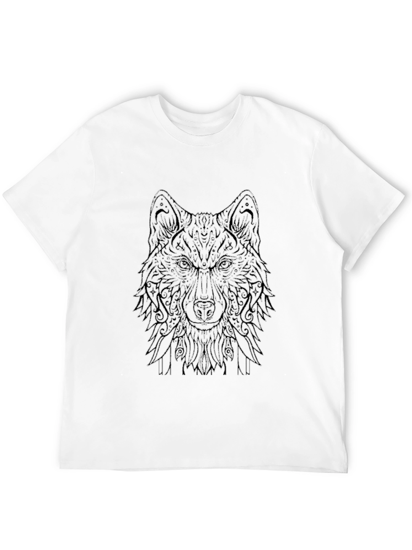 Wolf Graphic Black T-Shirt - Stylish Mens Tee