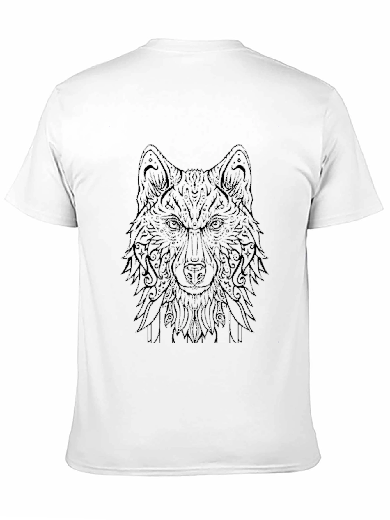 Wolf Graphic Black T-Shirt - Stylish Mens Tee