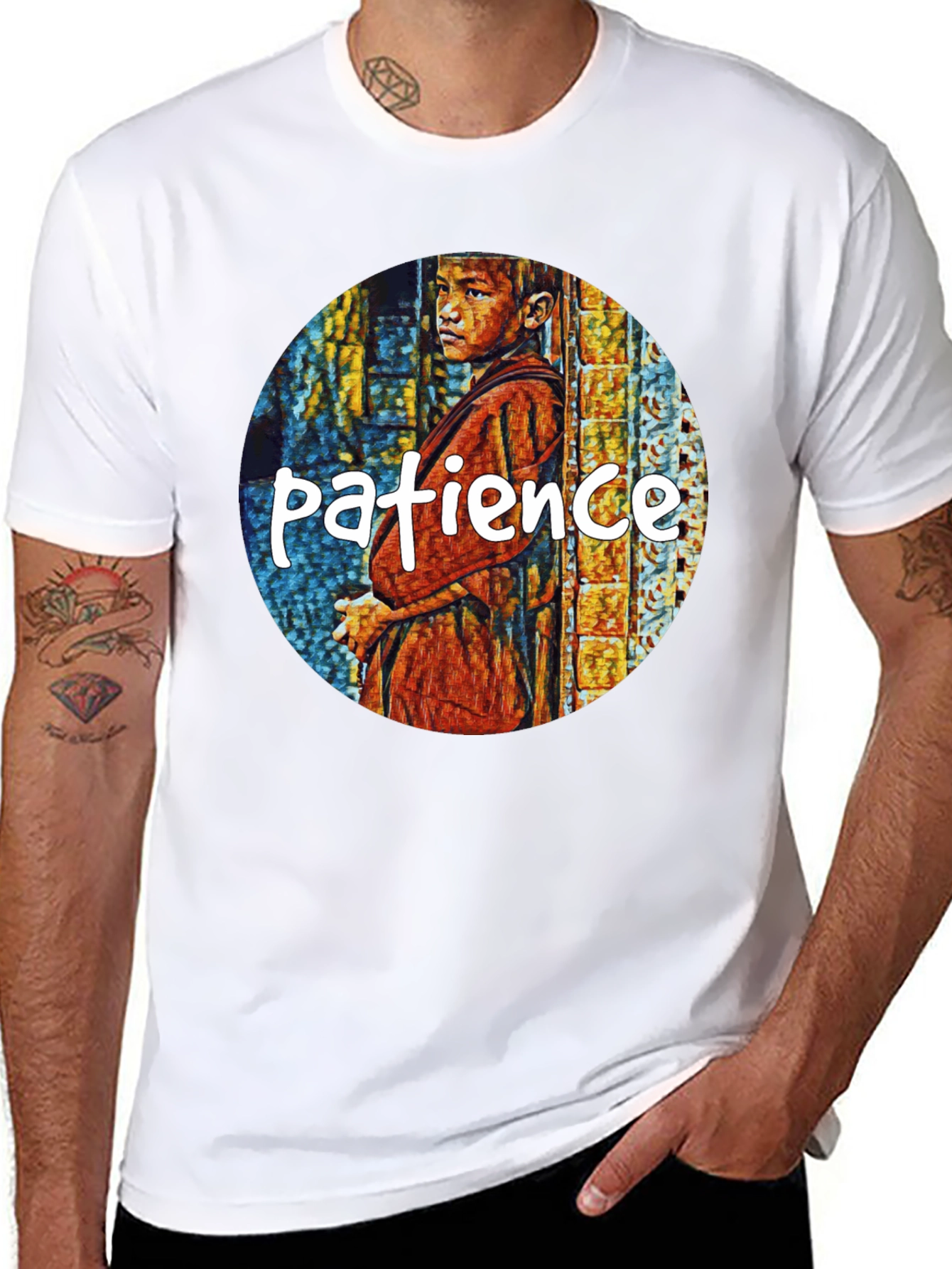 Patience Graphic T-Shirt - Artistic Design