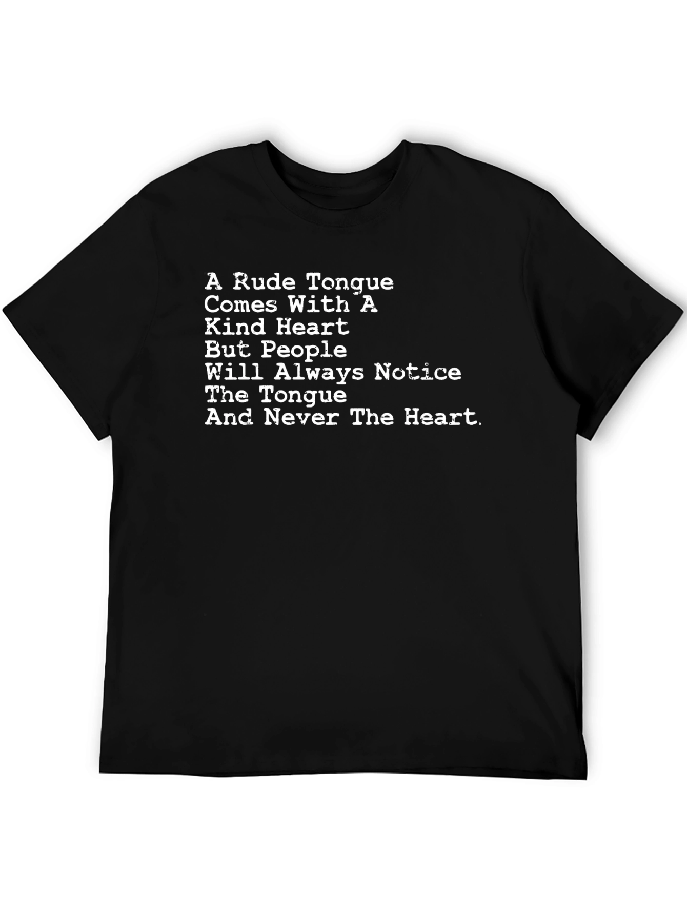 Kind Heart Tongue T-Shirt - Cotton Blend Tee