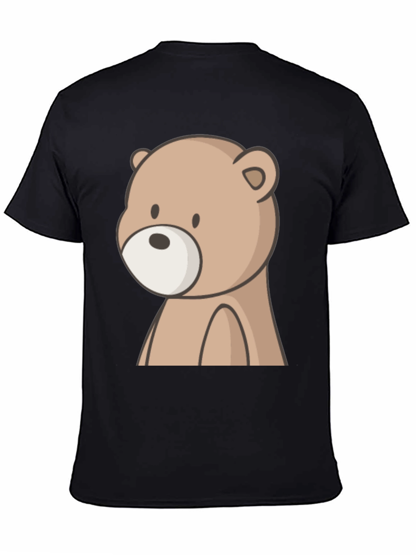 Cute Bear Graphic Black T-Shirt