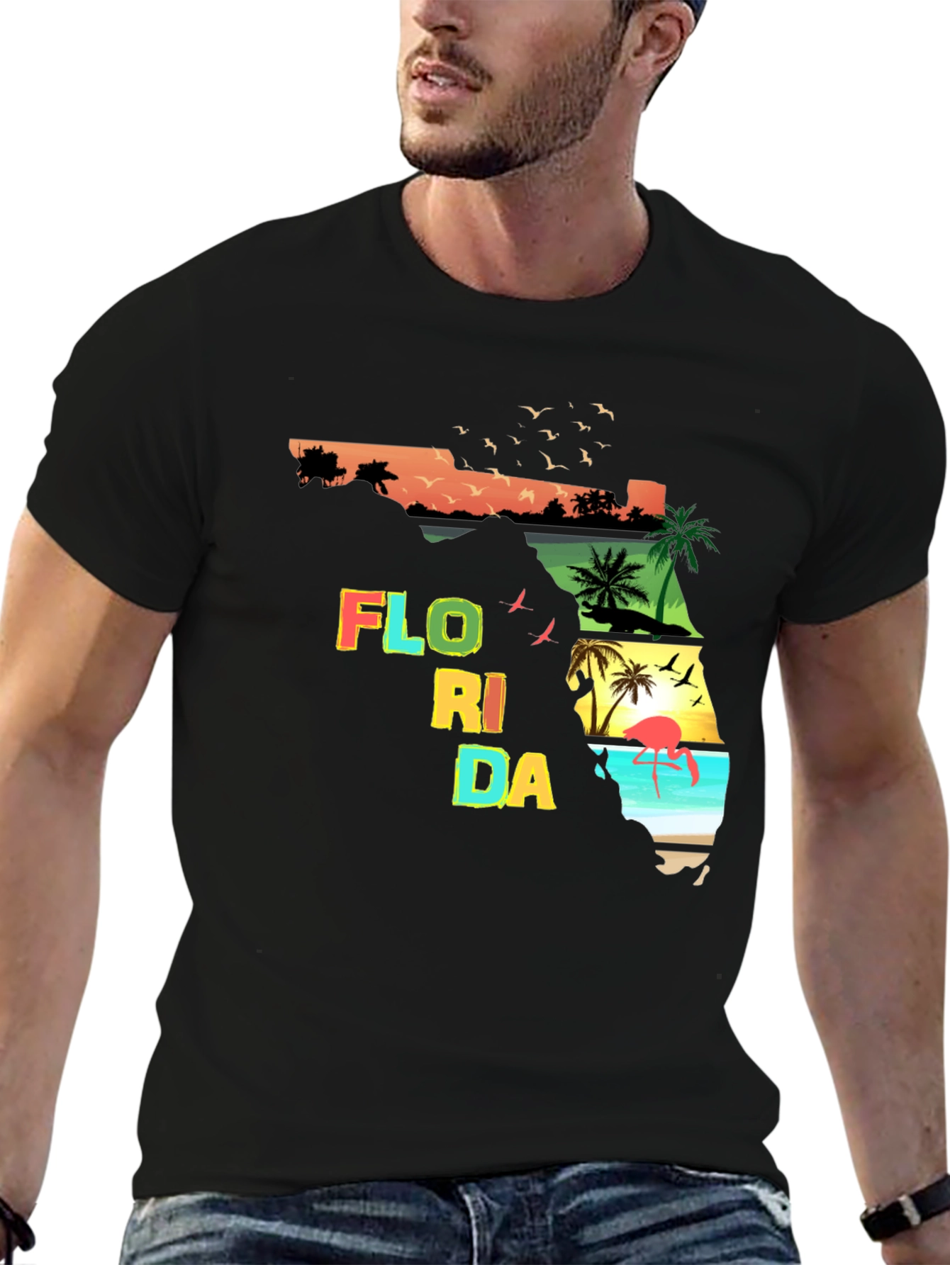 Florida State Graphic Print Mens T-Shirt