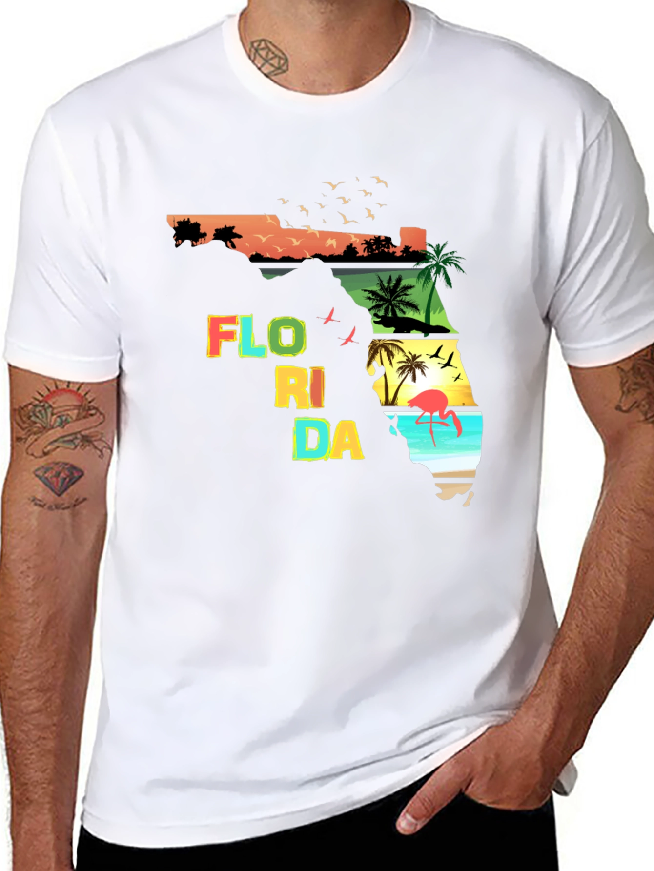 Florida State Graphic Print Mens T-Shirt