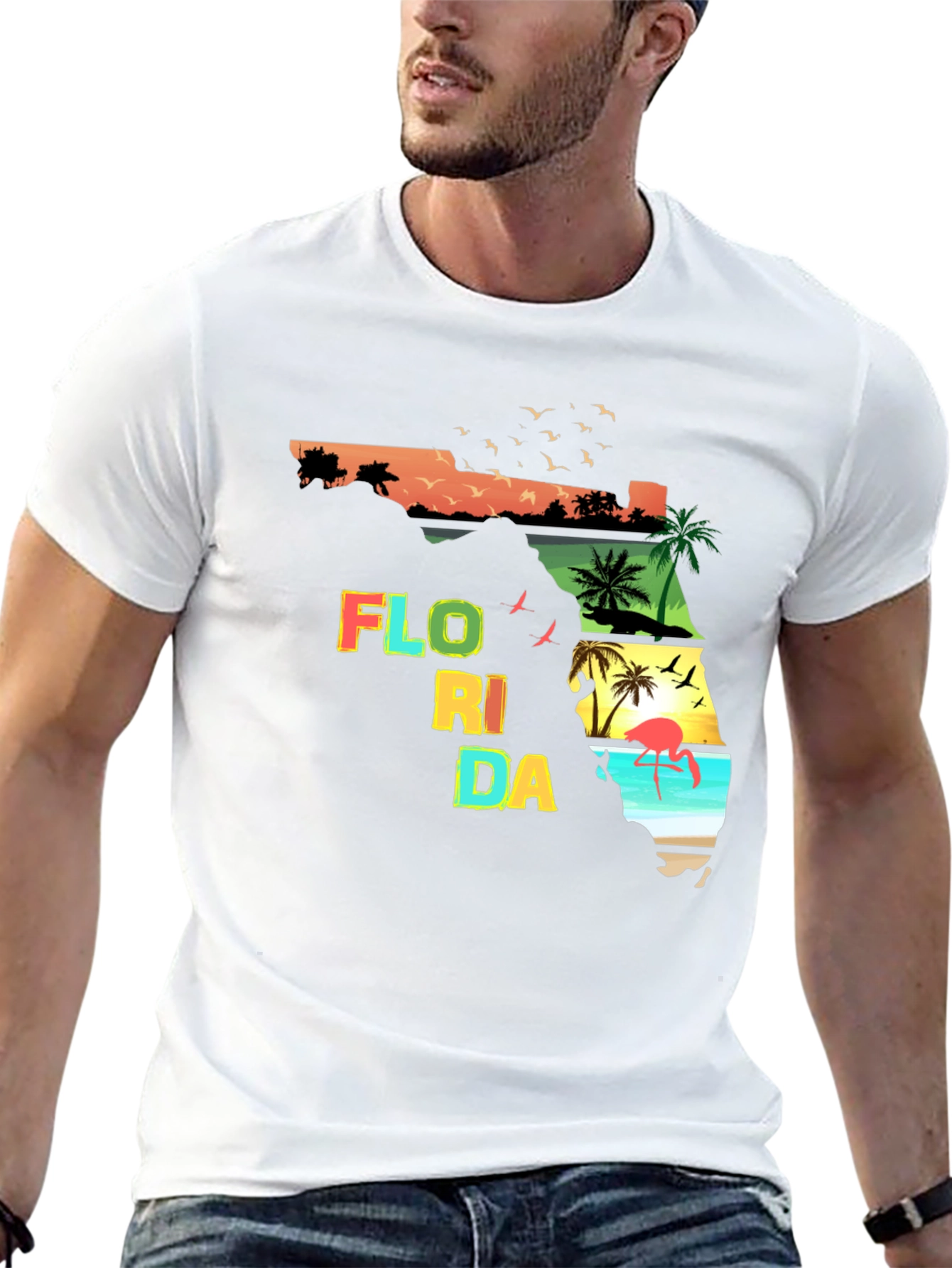 Florida State Graphic Print Mens T-Shirt