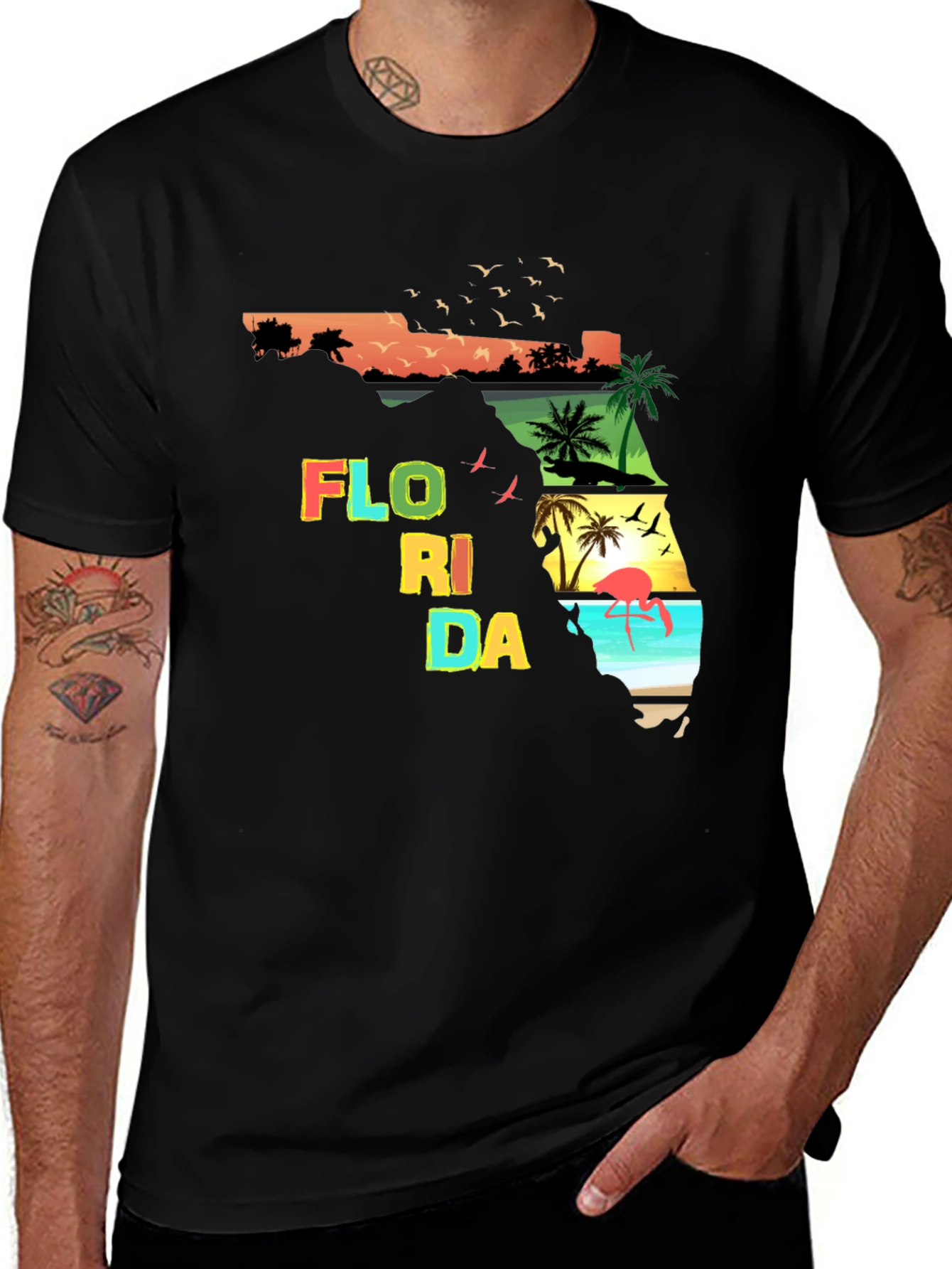 Florida State Graphic Print Mens T-Shirt