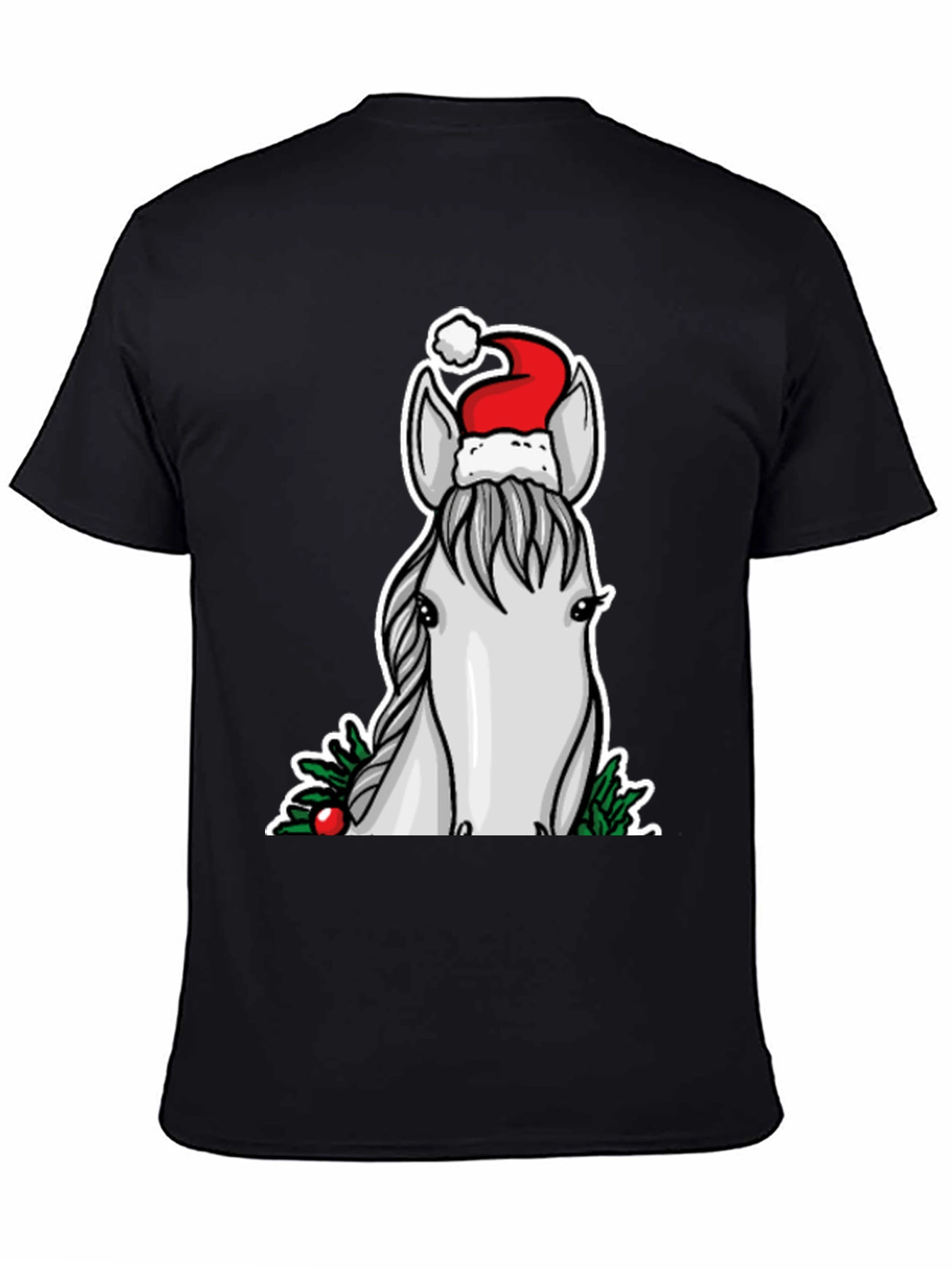 Festive Horse Graphic Tee - Holiday Cheer