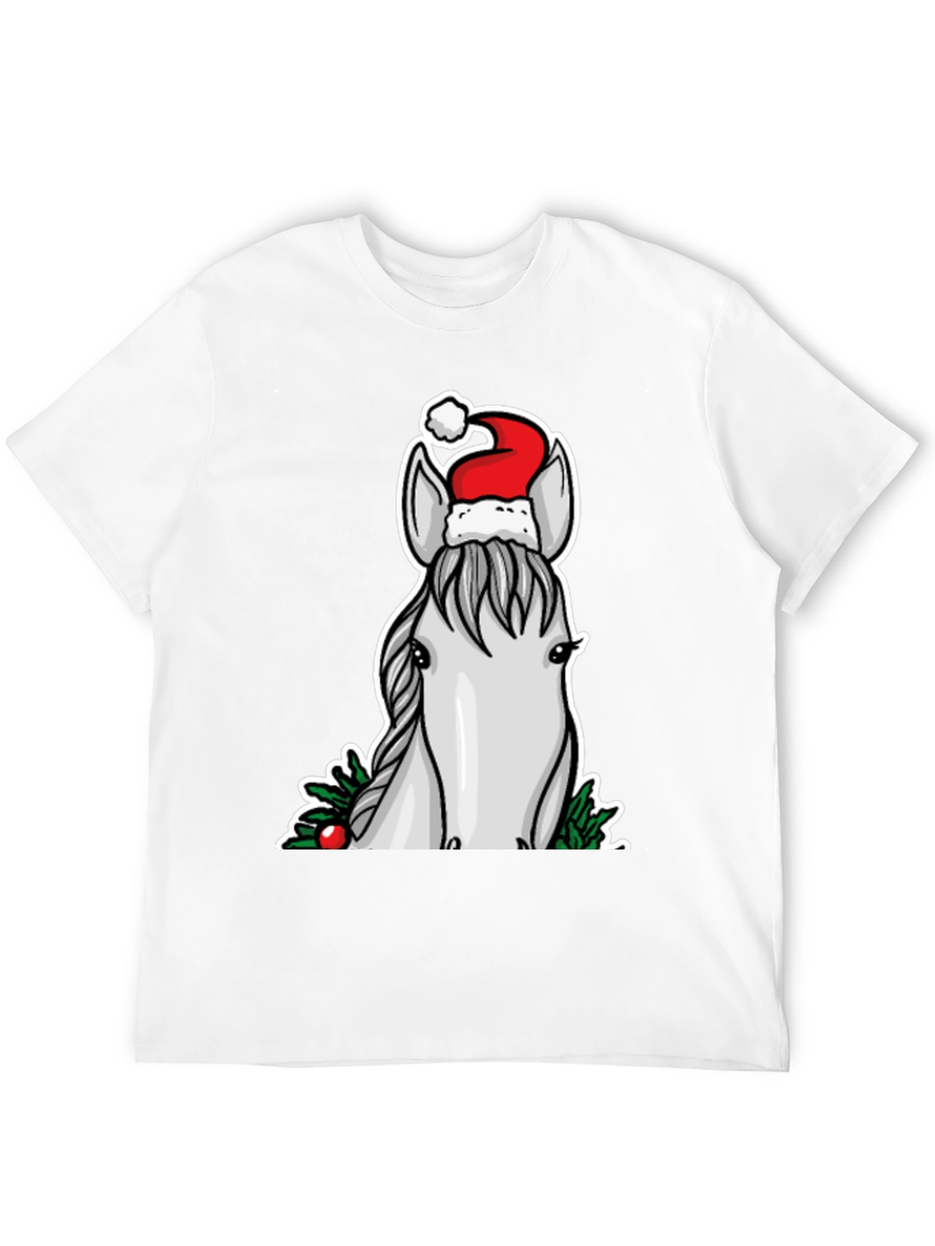Festive Horse Graphic Tee - Holiday Cheer