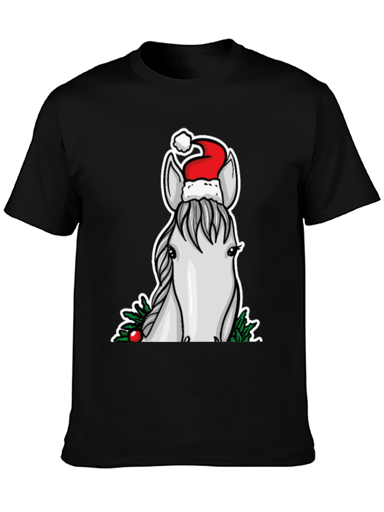 Festive Horse Graphic Tee - Holiday Cheer