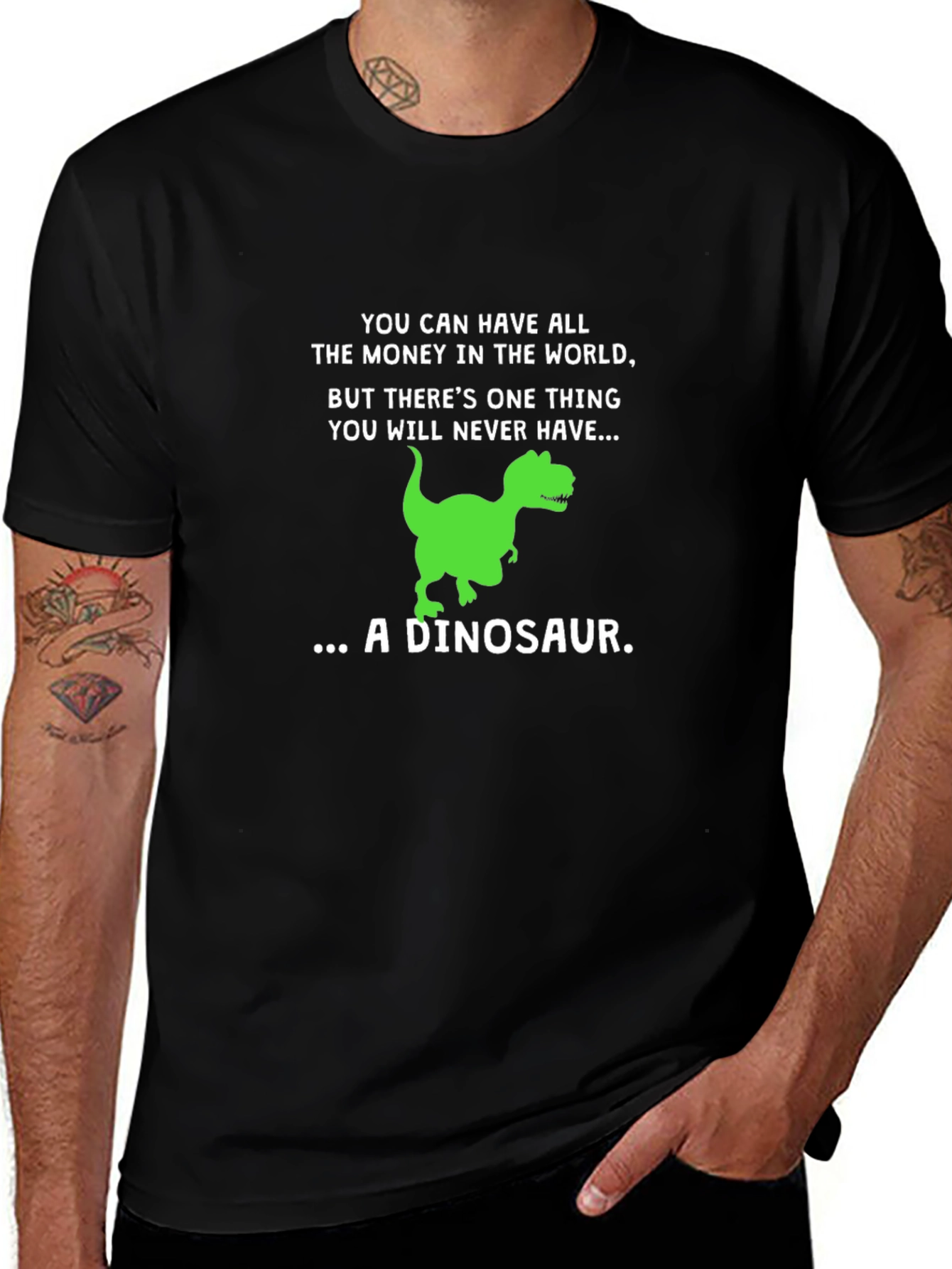 Dinosaur Graphic Tee - Humorous T-Rex T-Shirt
