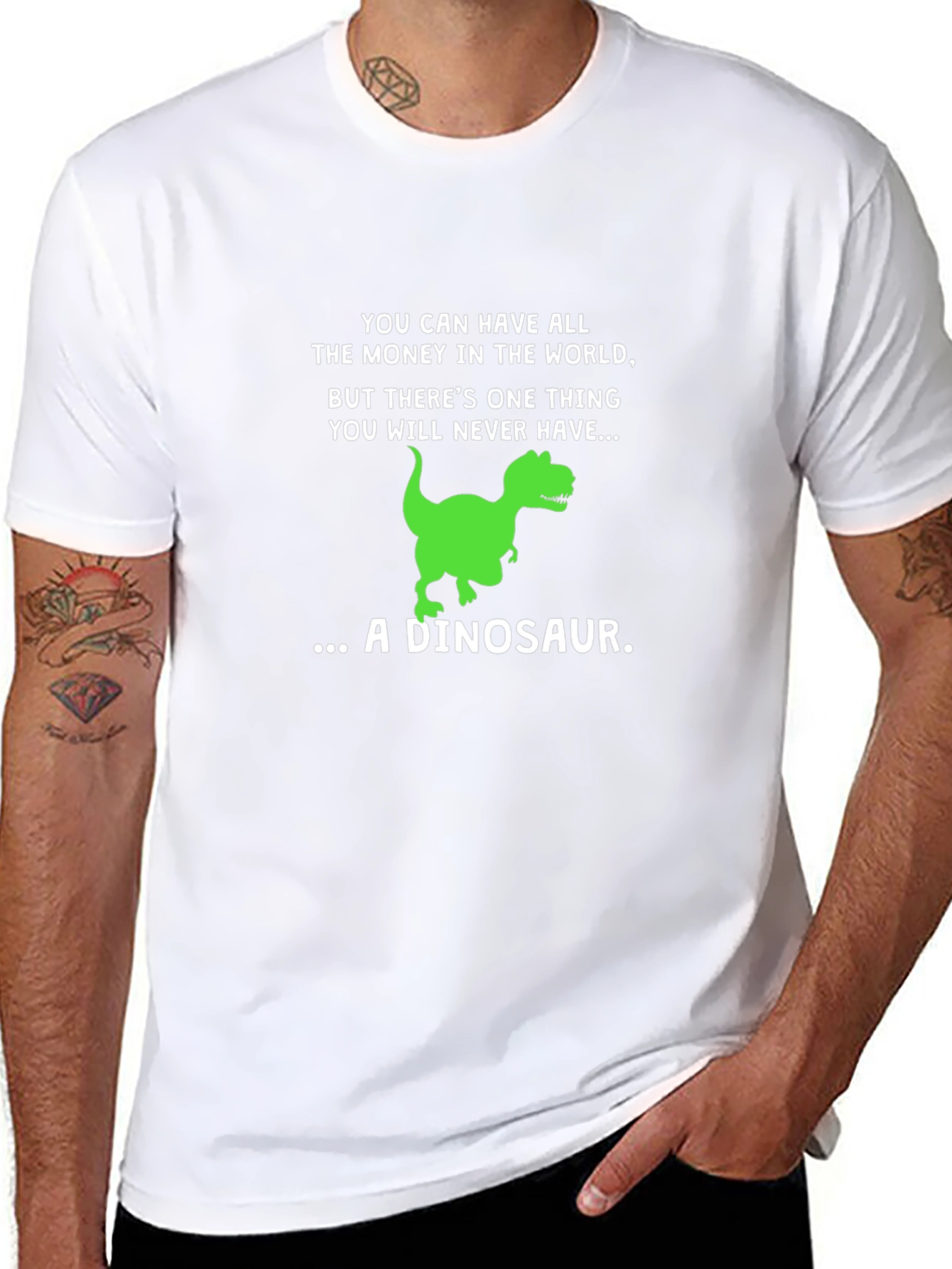 Dinosaur Graphic Tee - Humorous T-Rex T-Shirt