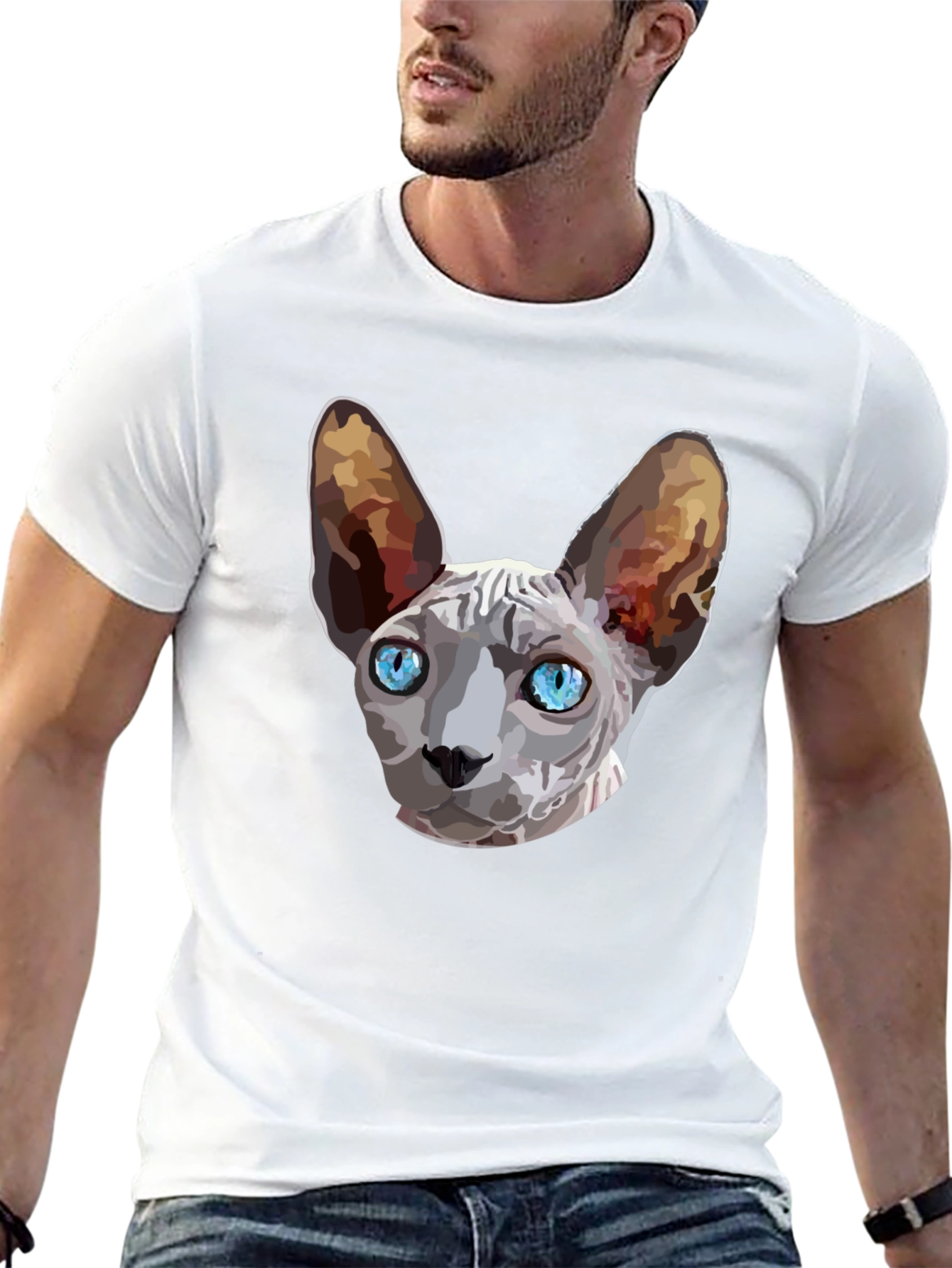 Sphynx Cat Graphic T-Shirt - Unique Design Tee