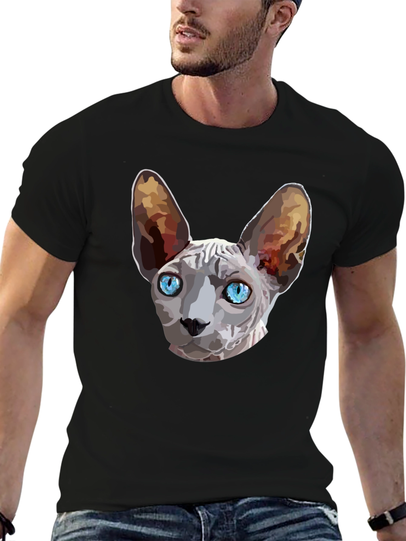Sphynx Cat Graphic T-Shirt - Unique Design Tee