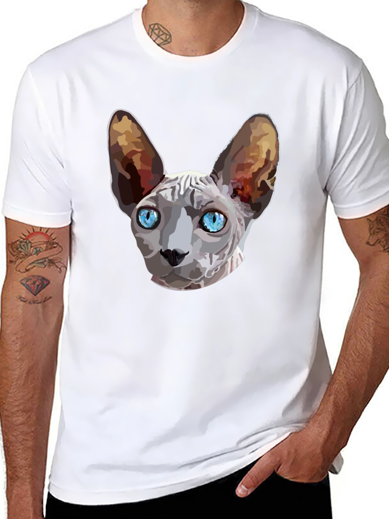 Sphynx Cat Graphic T-Shirt - Unique Design Tee