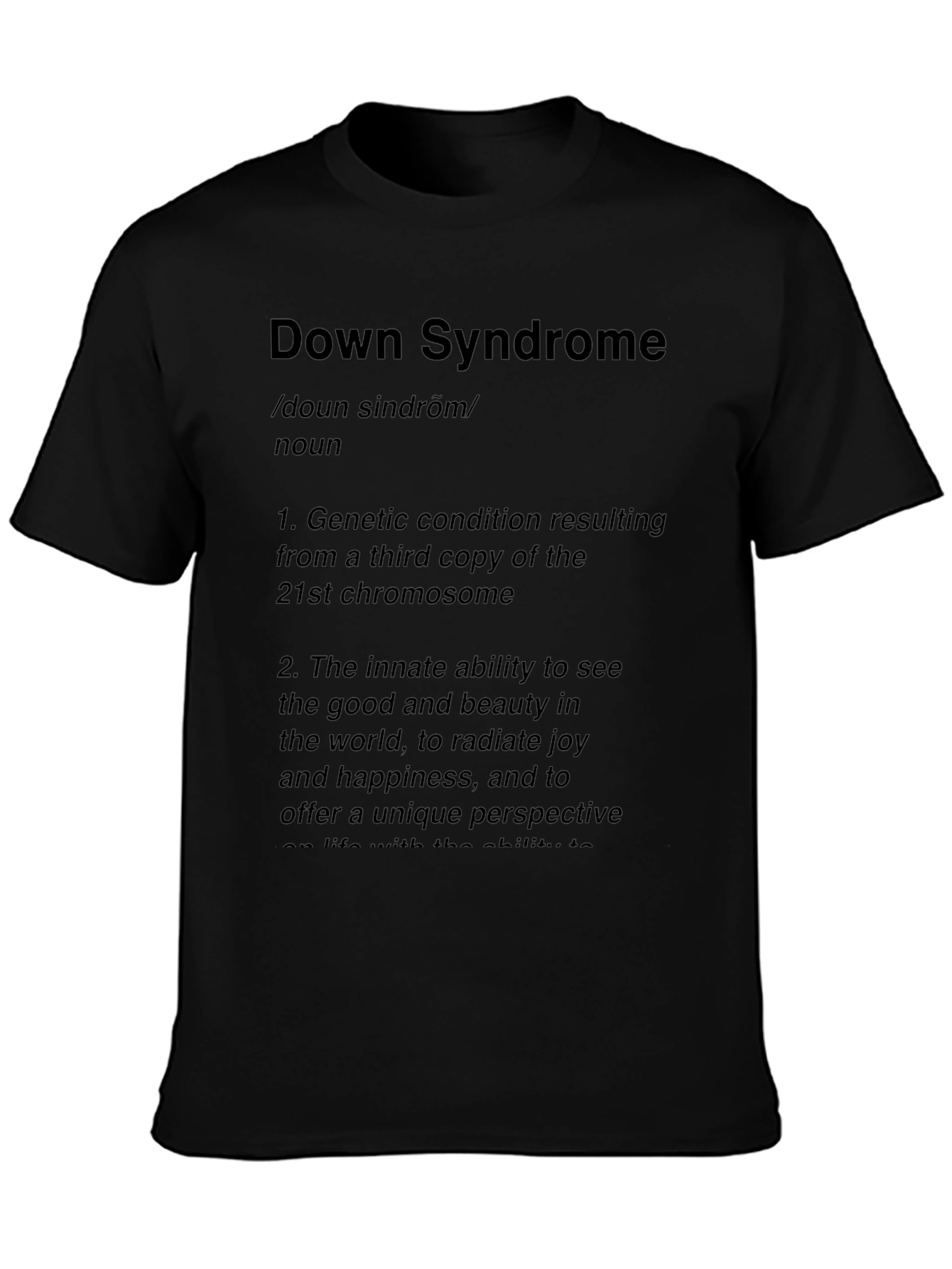 Down Syndrome Definition Graphic T-Shirt