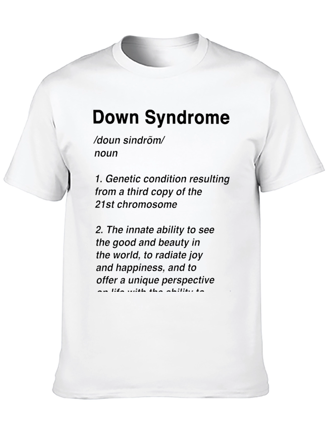 Down Syndrome Definition Graphic T-Shirt