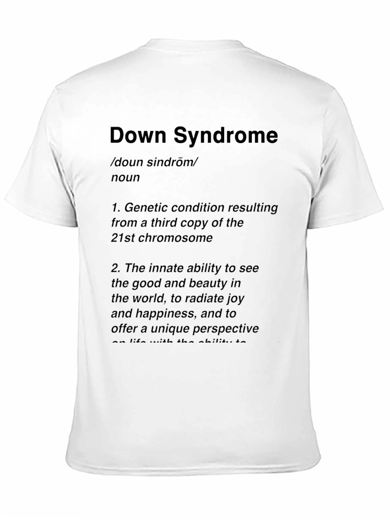 Down Syndrome Definition Graphic T-Shirt