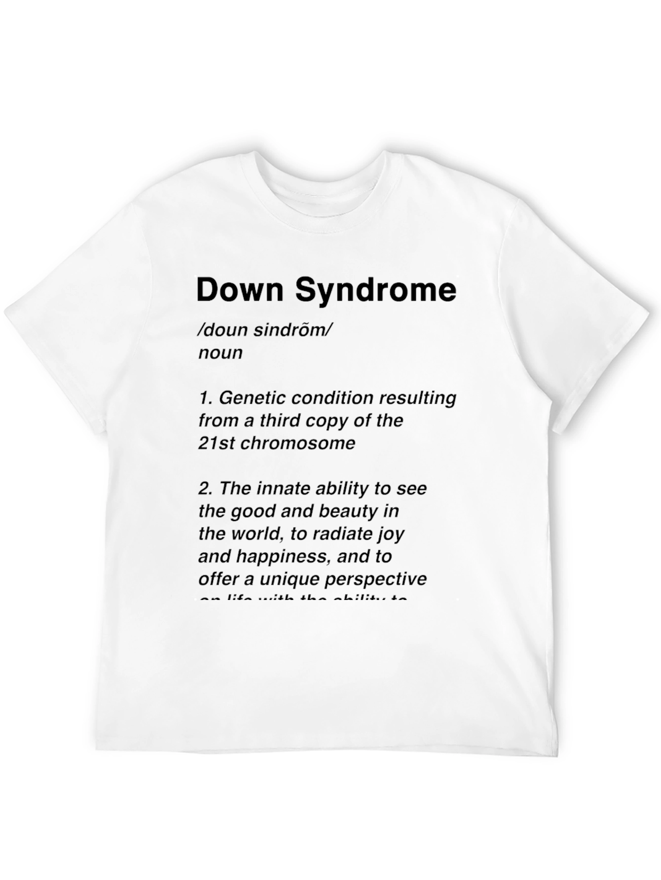 Down Syndrome Definition Graphic T-Shirt