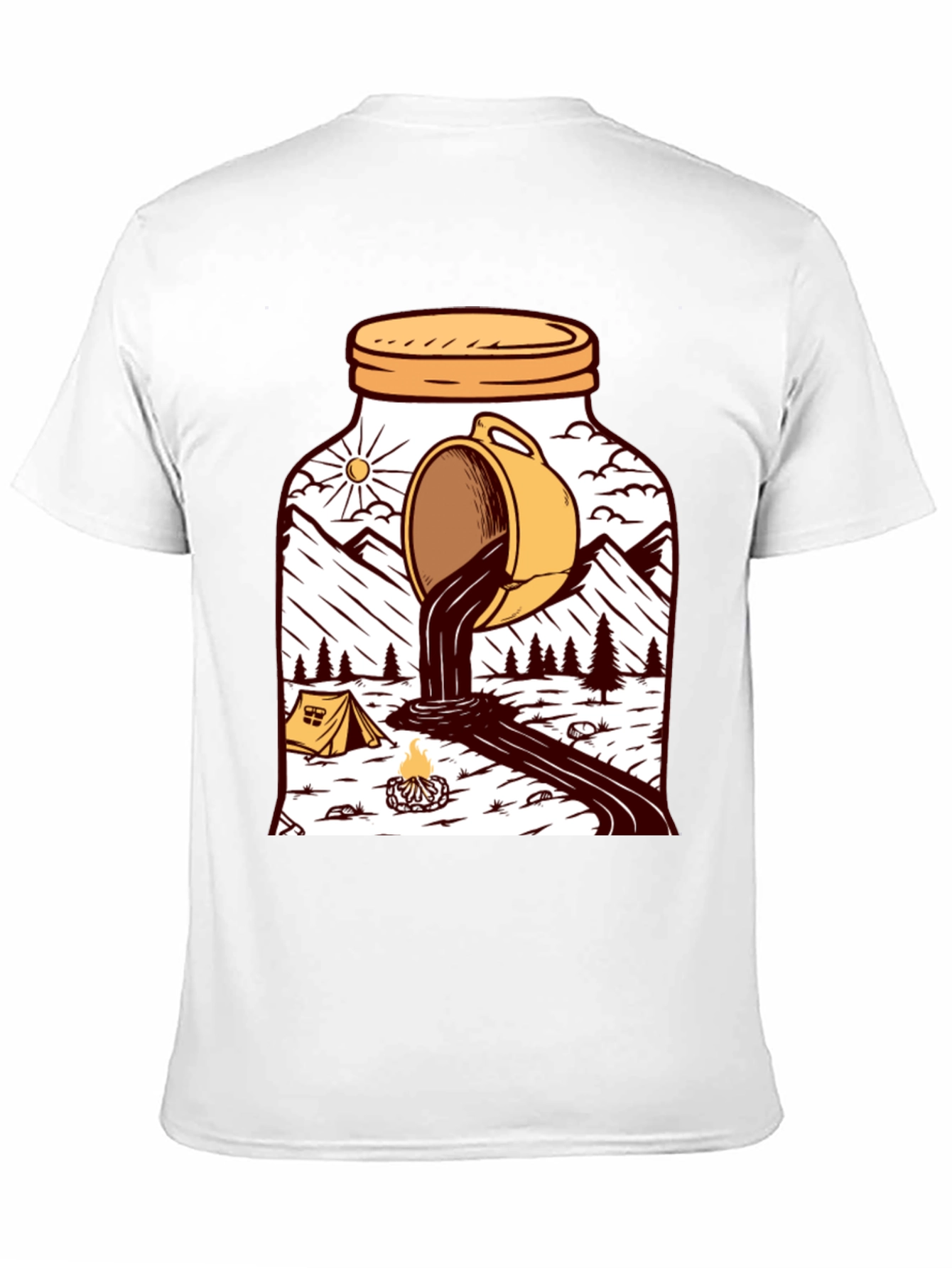 Coffee Camping Graphic T-Shirt