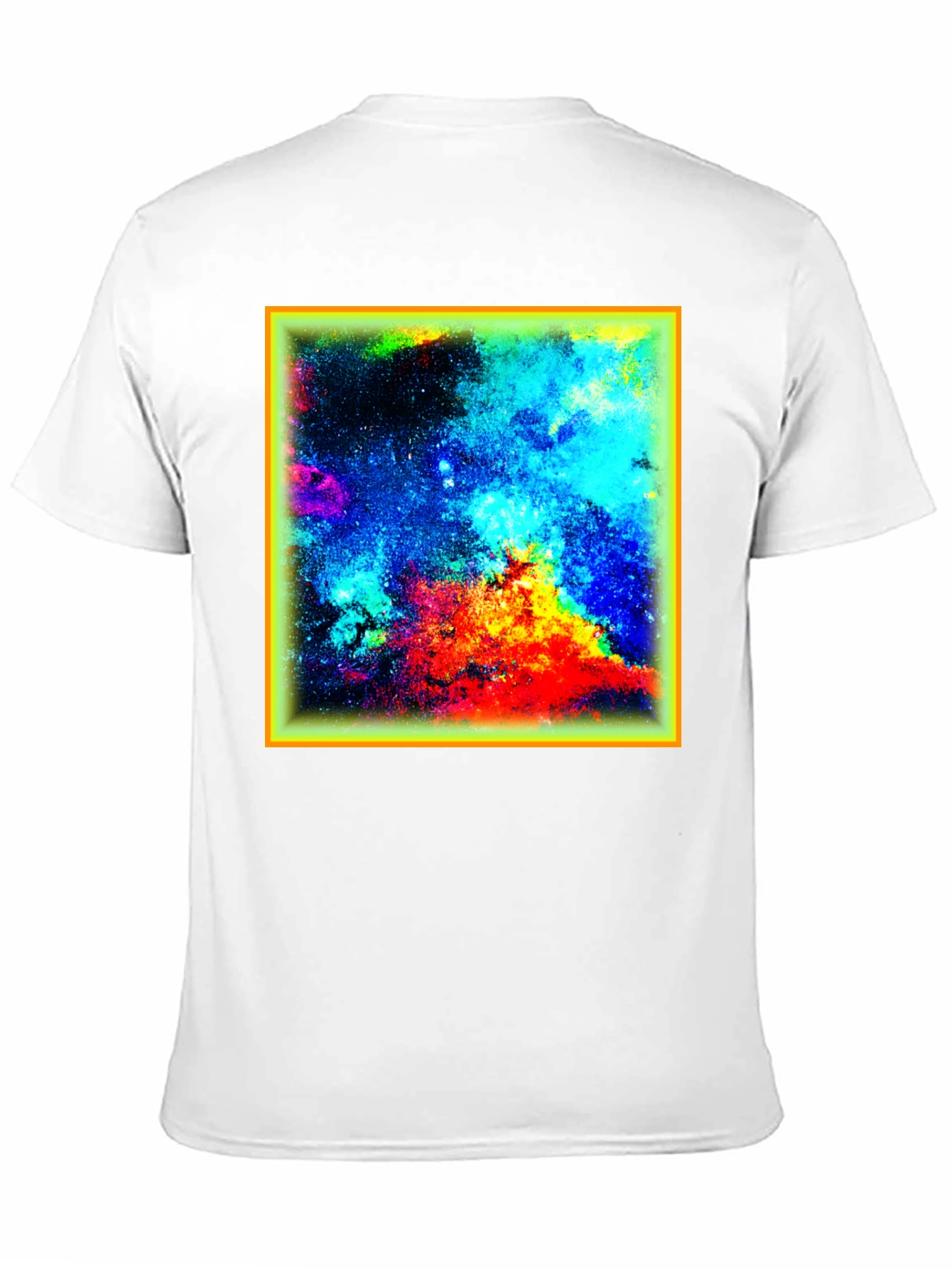 Vibrant Nebula Graphic T-Shirt - Black