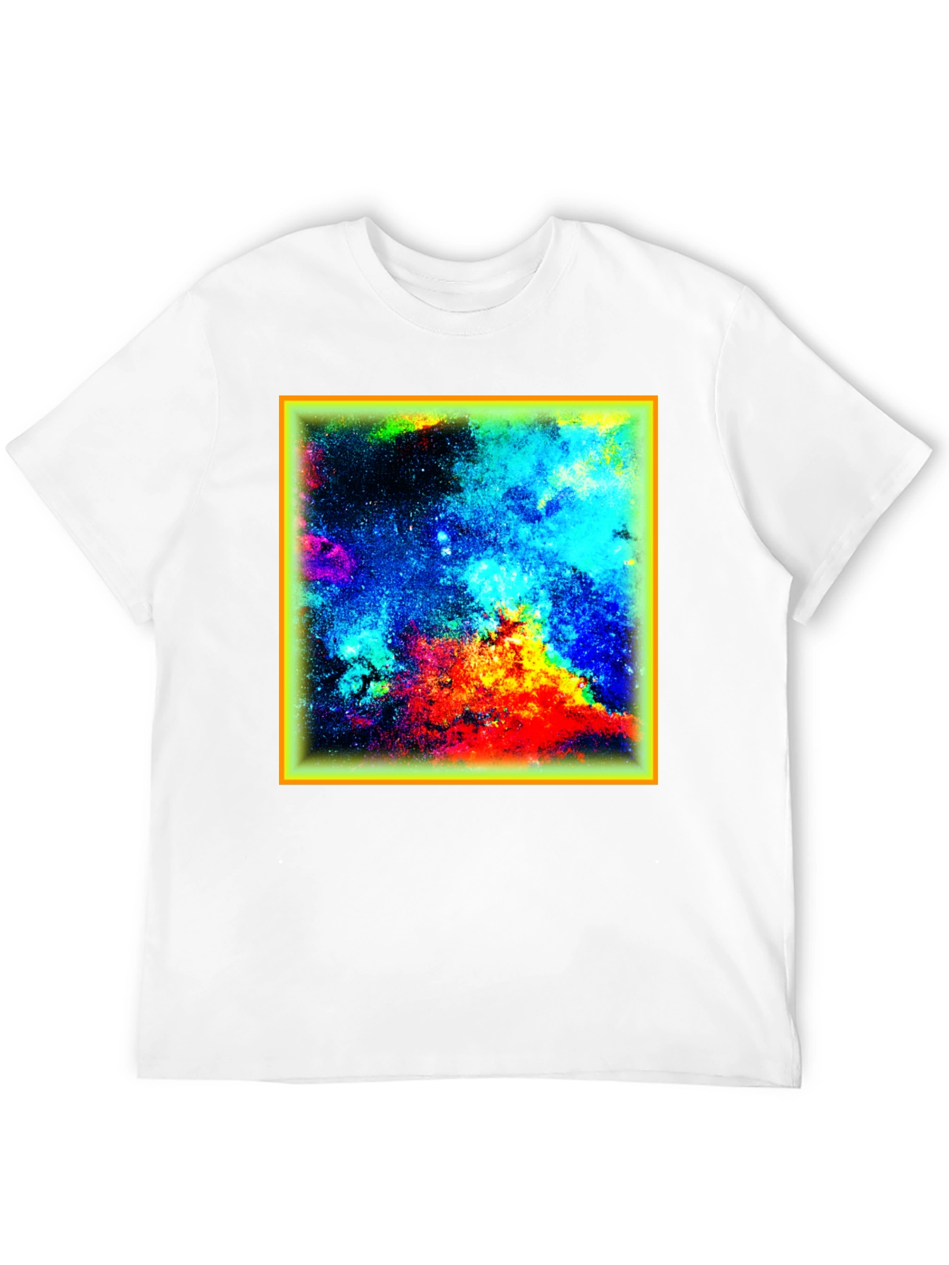 Vibrant Nebula Graphic T-Shirt - Black