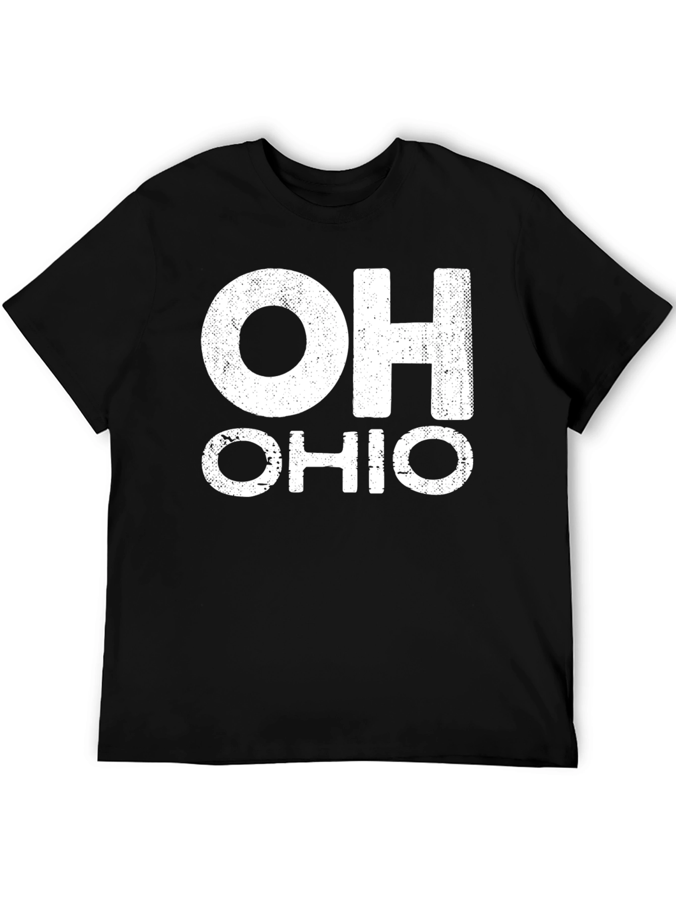 OH Ohio Graphic Tee - Black Cotton T-Shirt