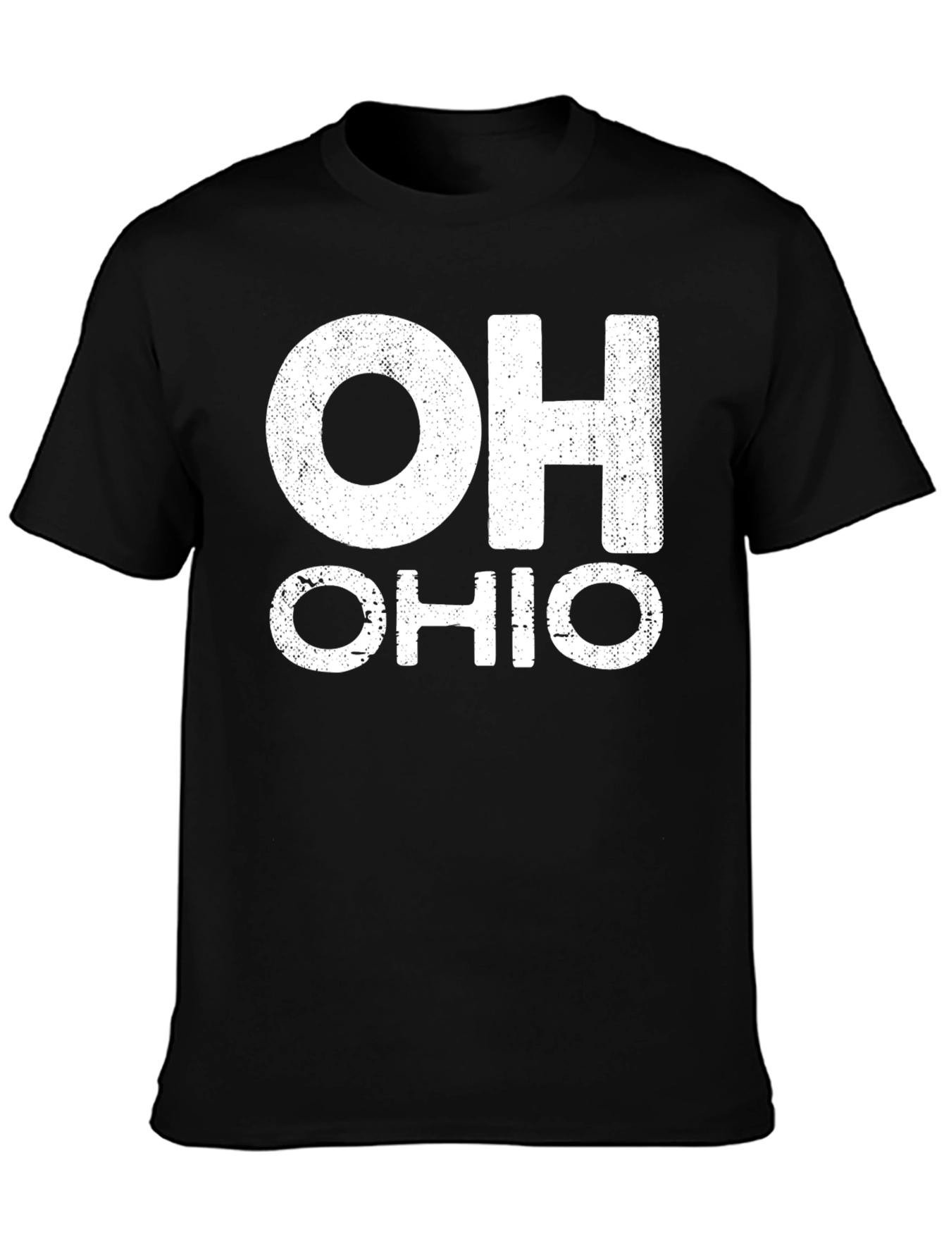 OH Ohio Graphic Tee - Black Cotton T-Shirt