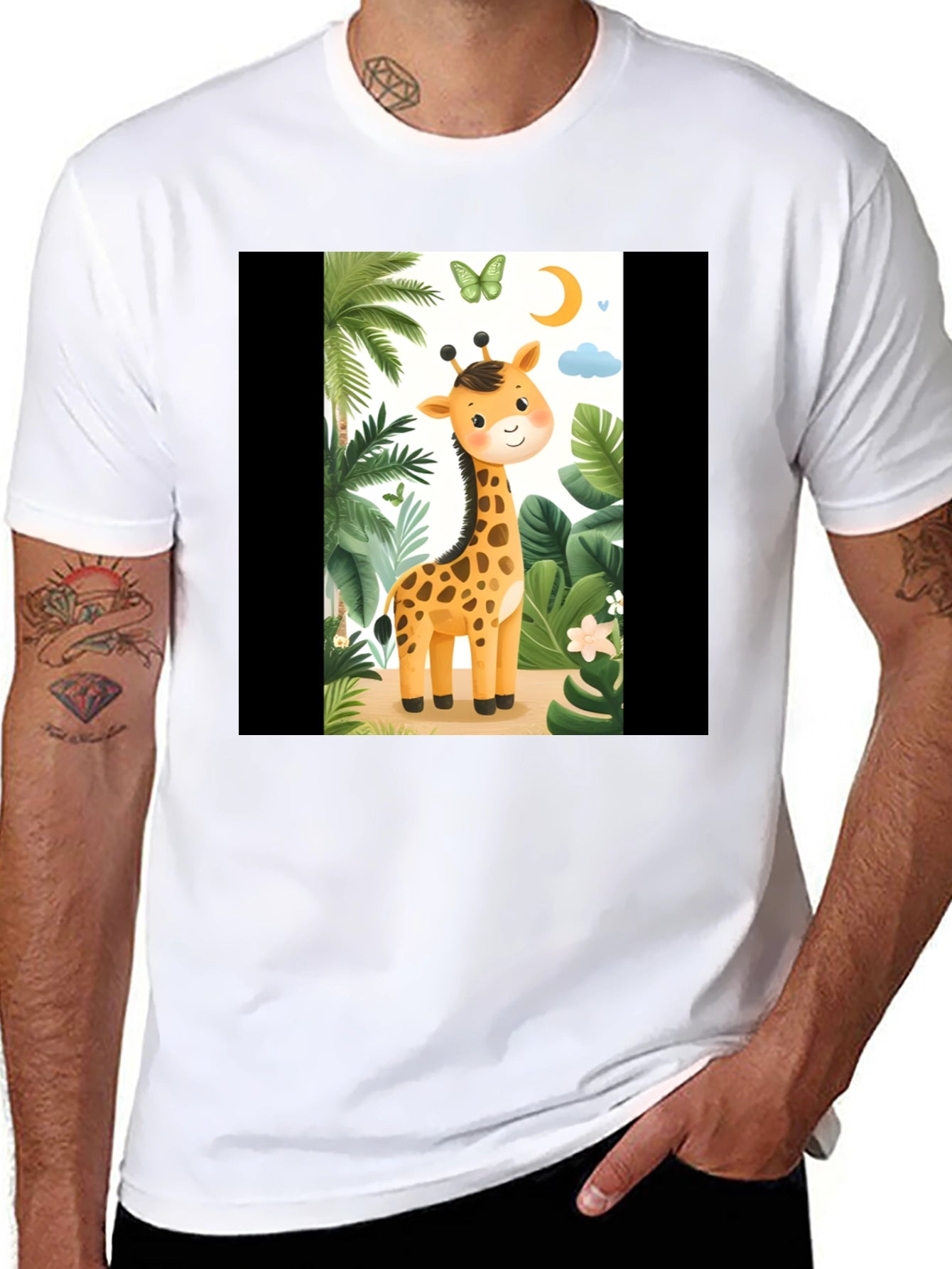 Cute Giraffe Graphic Tee - Unisex