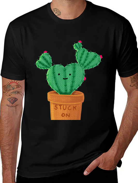 Cute Cactus Stuck On Graphic Tee