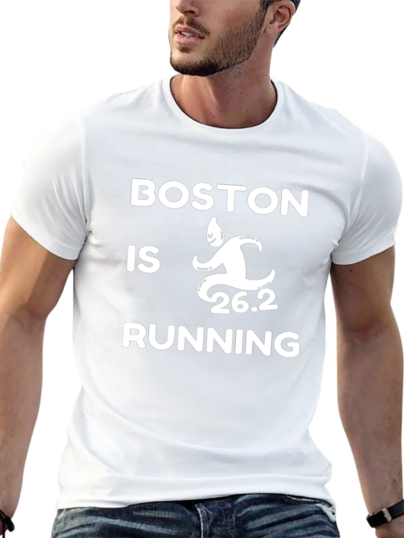 Boston is Running T-Shirt 26.2 Marathon Tee