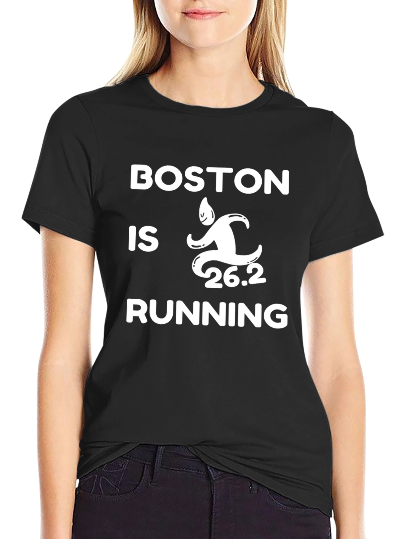 Boston is Running T-Shirt 26.2 Marathon Tee