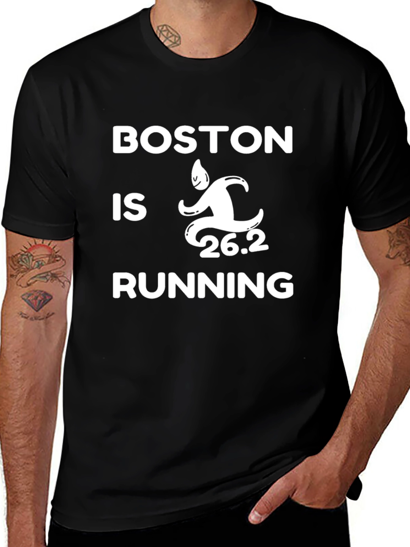 Boston is Running T-Shirt 26.2 Marathon Tee