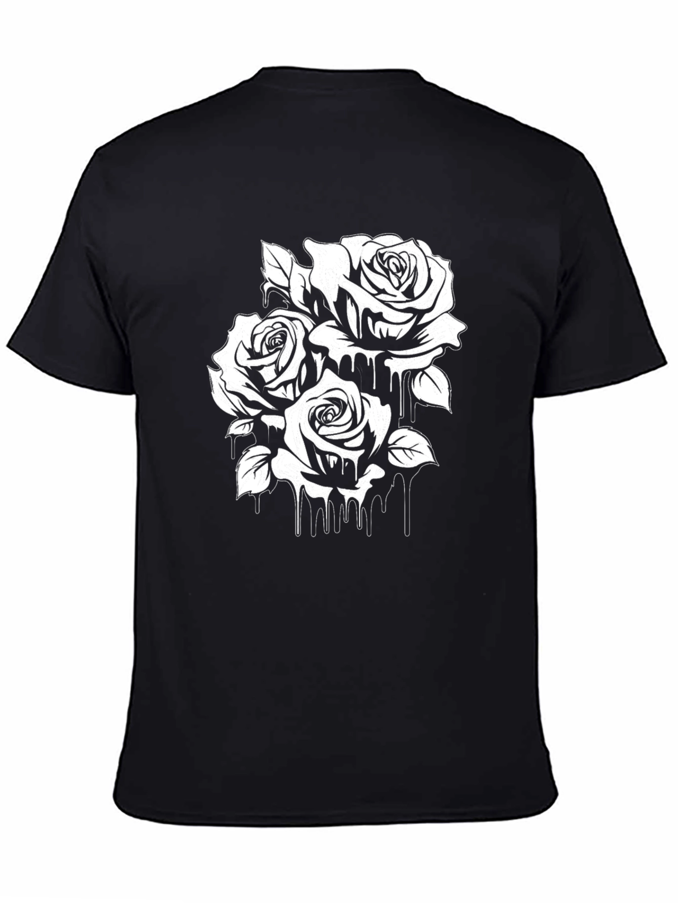 Black Rose Dripping Graphic Tee