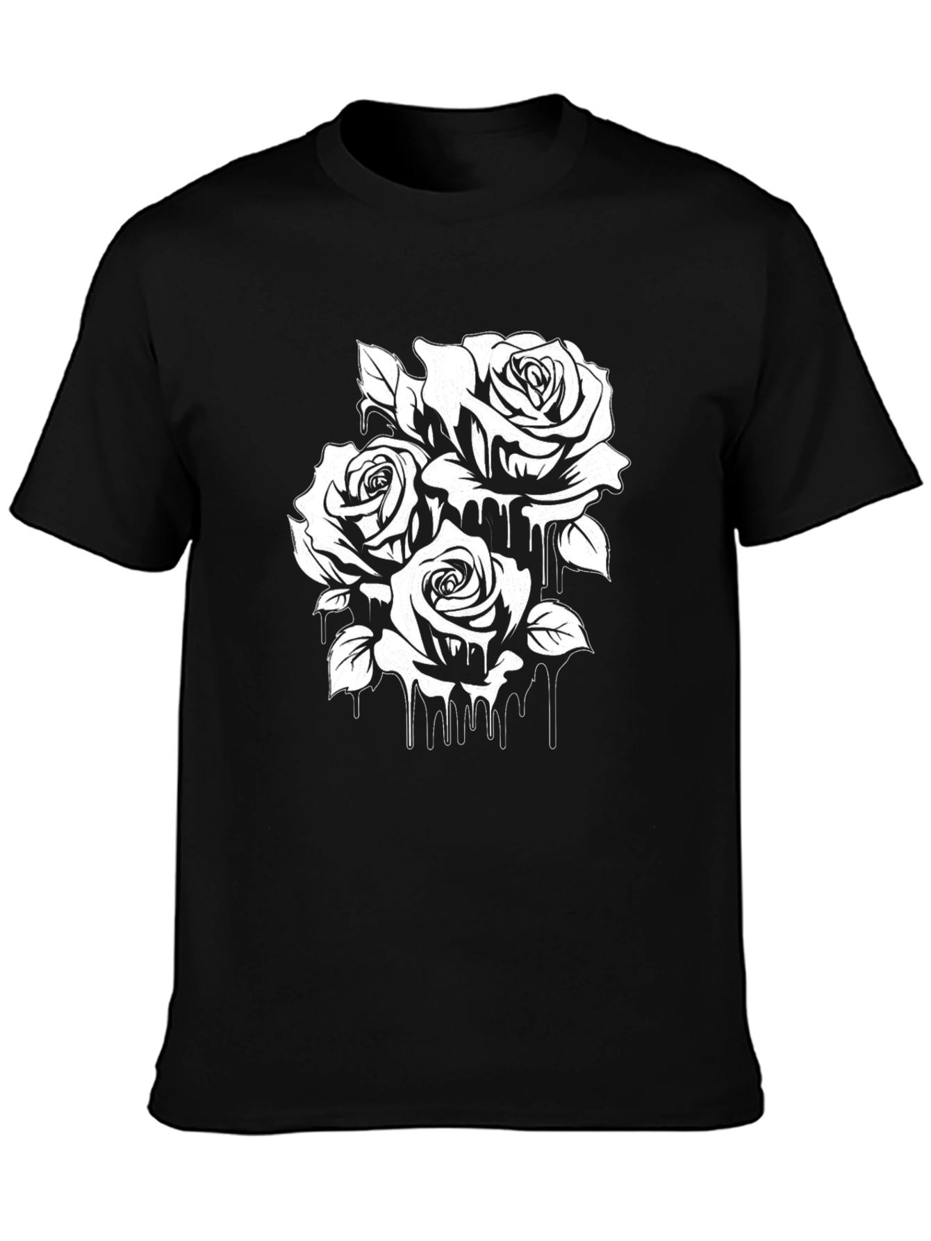 Black Rose Dripping Graphic Tee