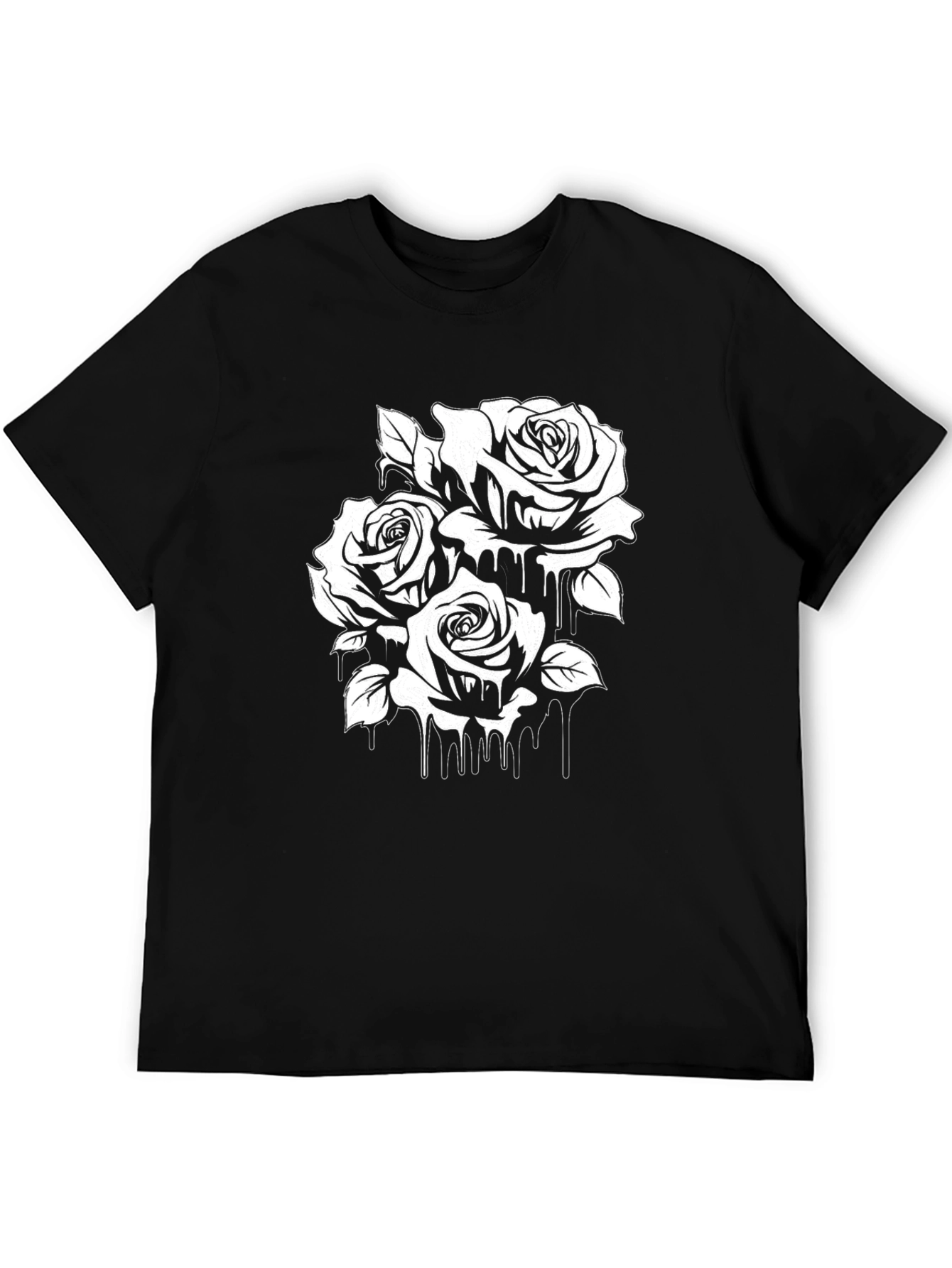 Black Rose Dripping Graphic Tee