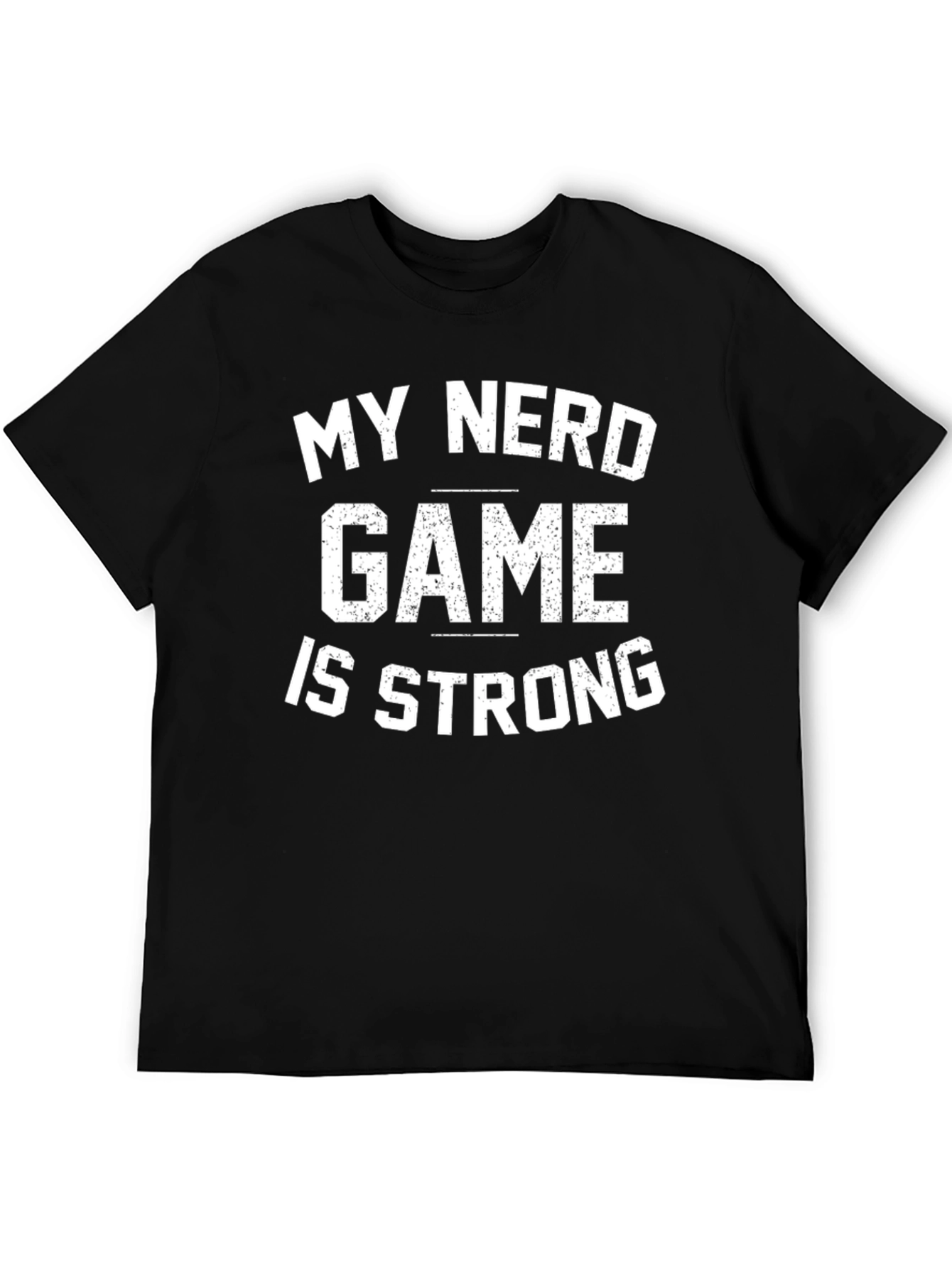 Nerd Game Strong Black Graphic Tee