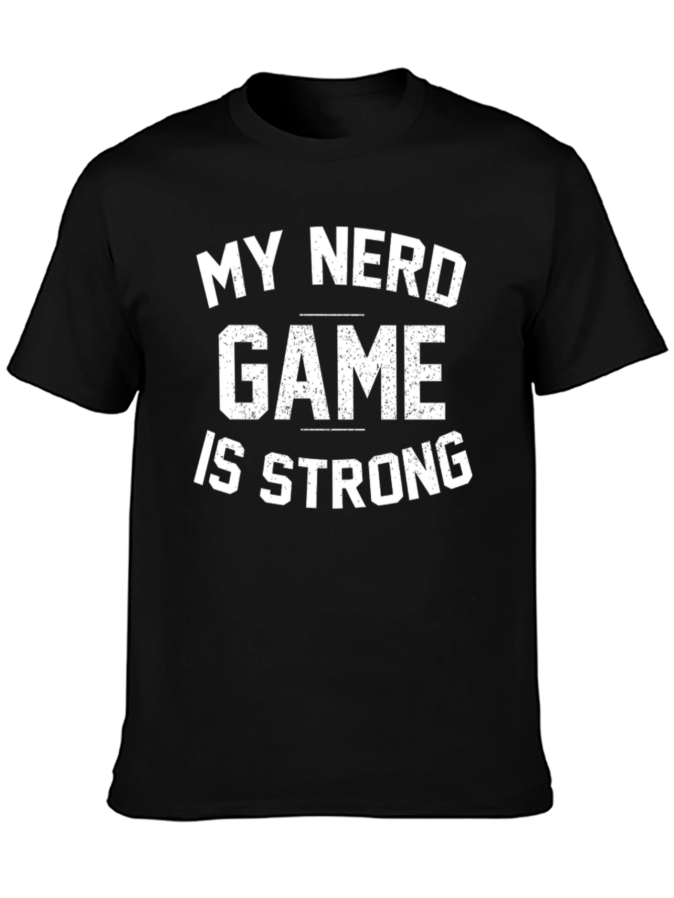 Nerd Game Strong Black Graphic Tee