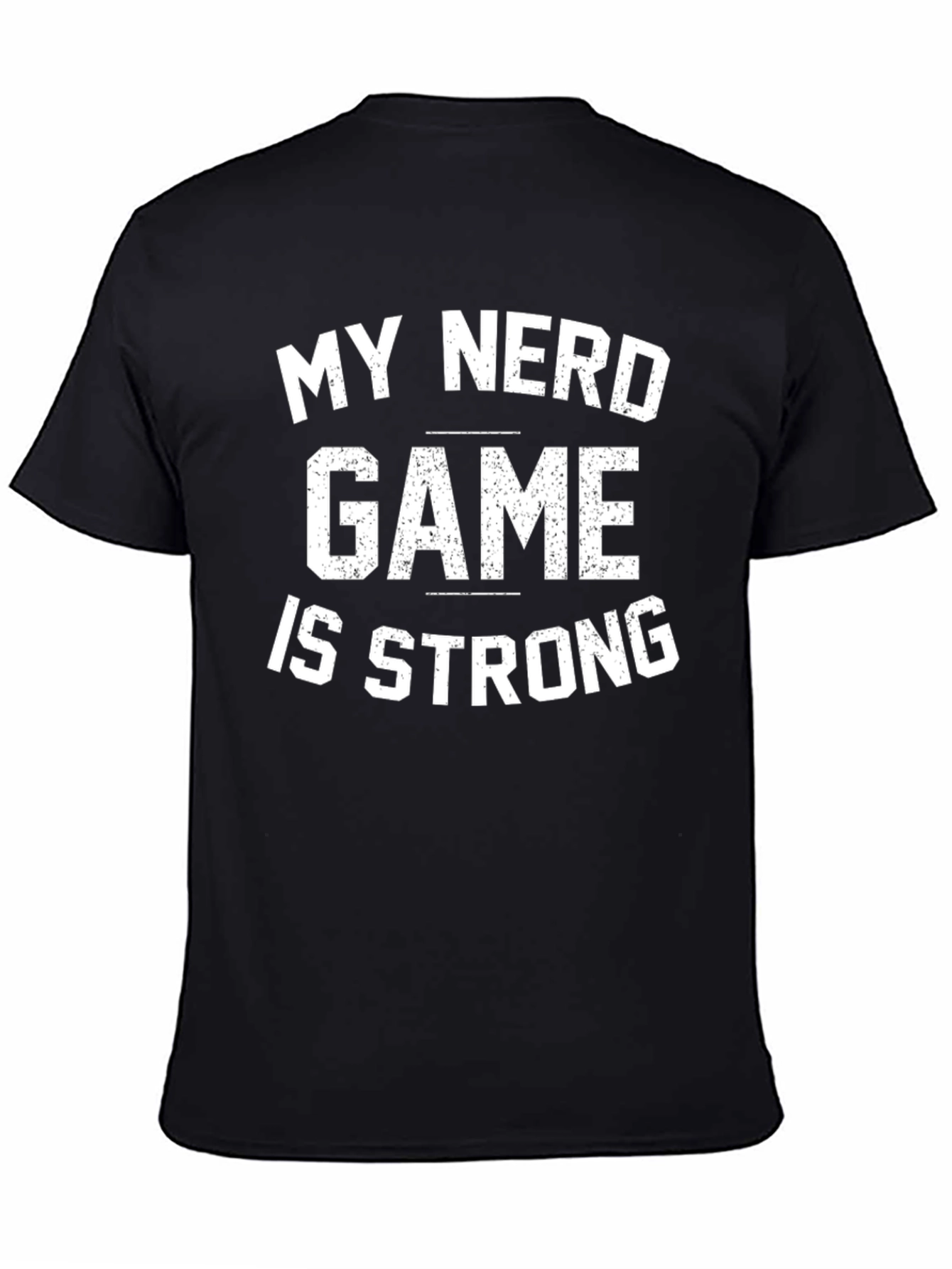 Nerd Game Strong Black Graphic Tee