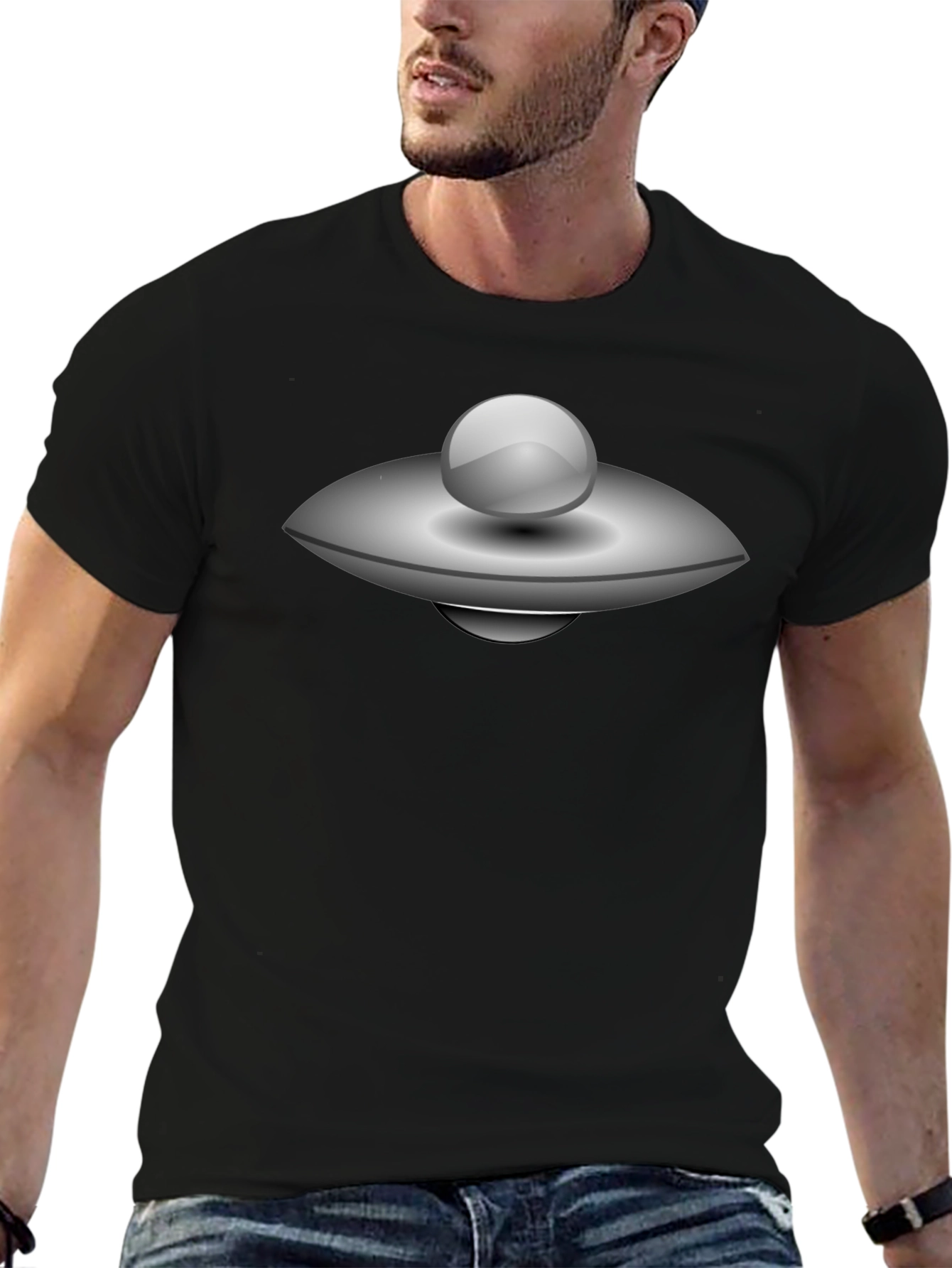 UFO Graphic T-Shirt - Black