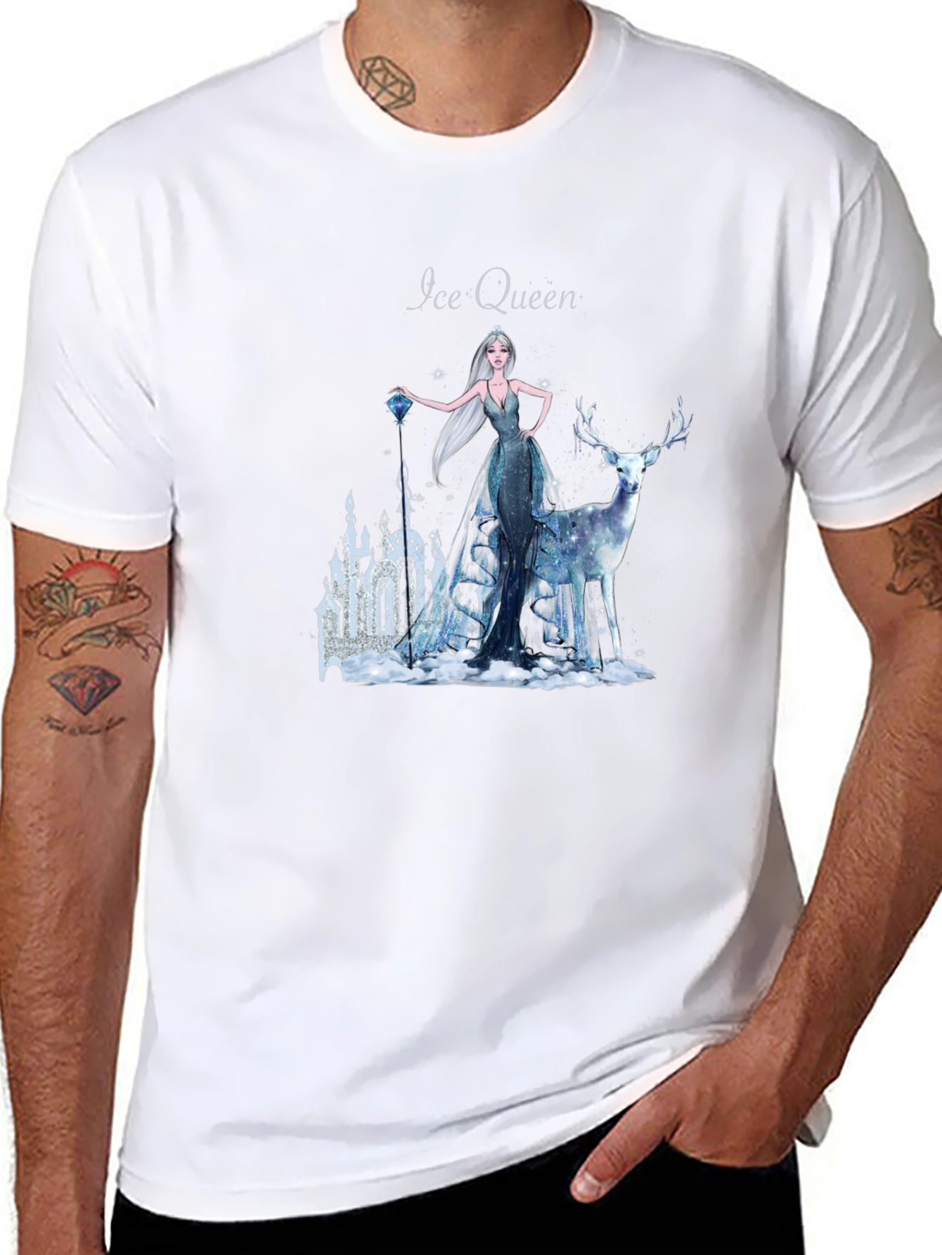 Ice Queen Graphic T-Shirt - Mystical Winter Design